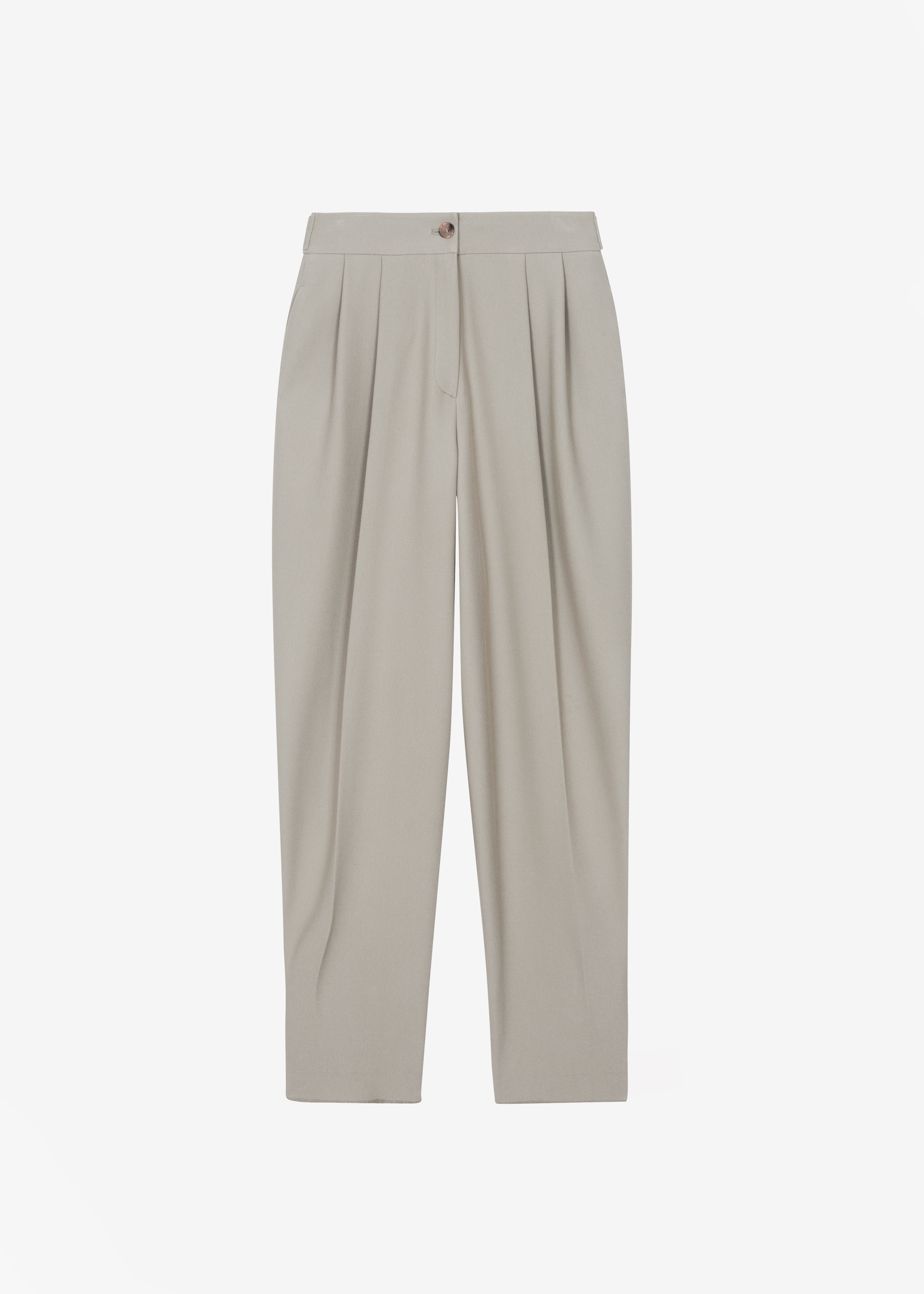 Dina Pleated Trousers - Light Taupe - Image 8