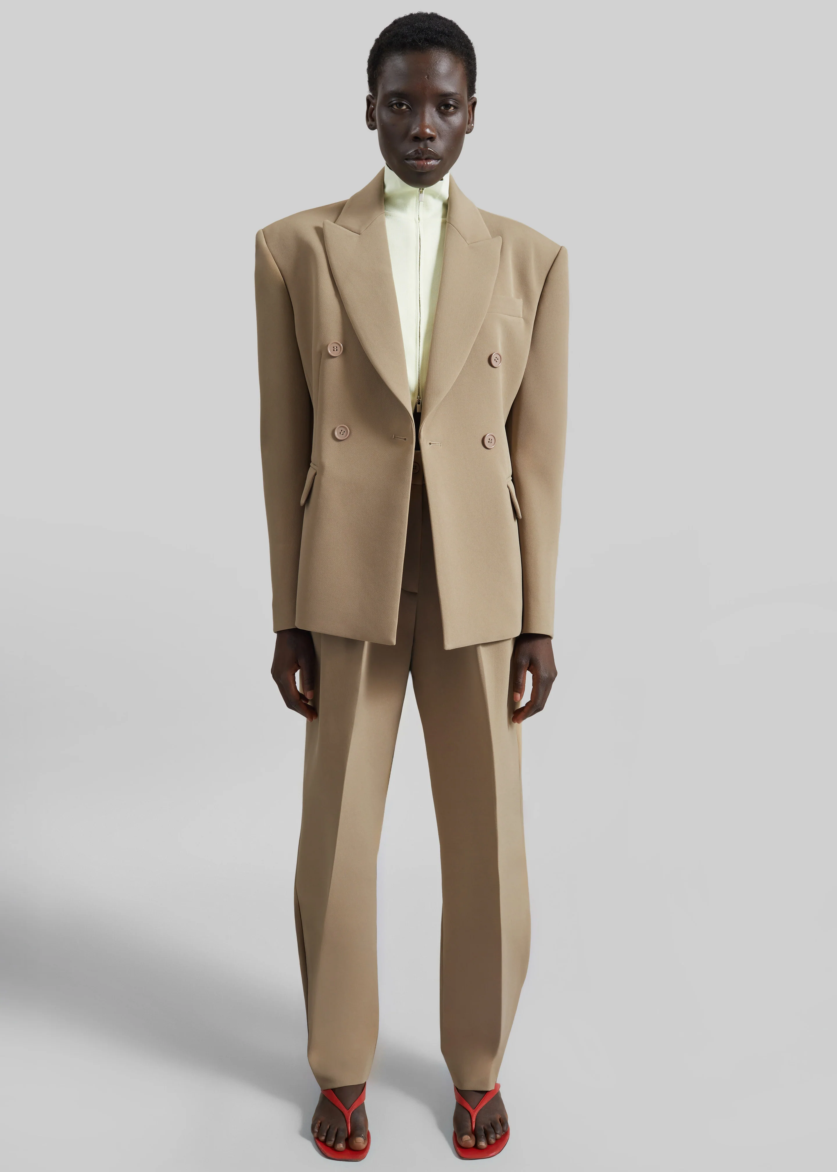 Doyer Cinched Blazer - Beige - Image 3