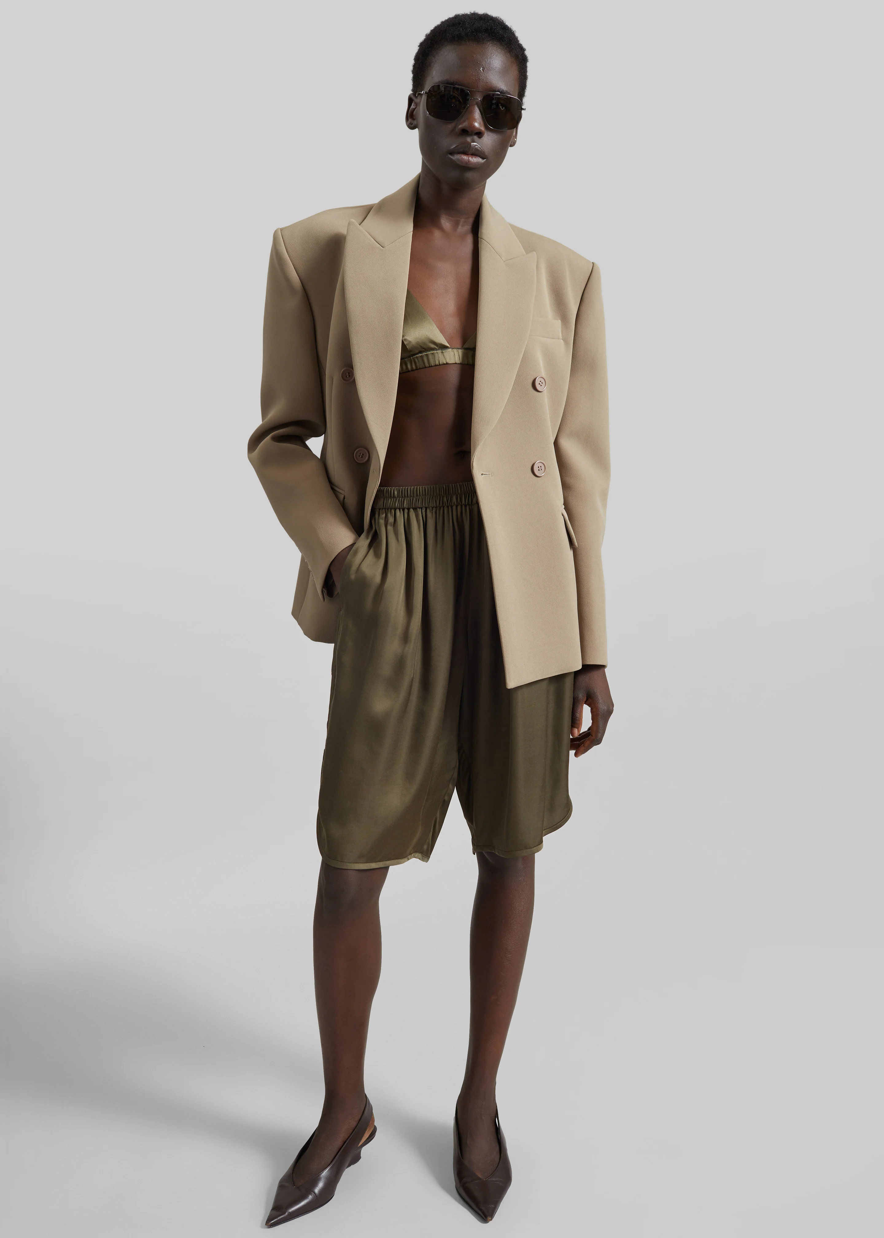 Doyer Cinched Blazer - Beige - Image 5