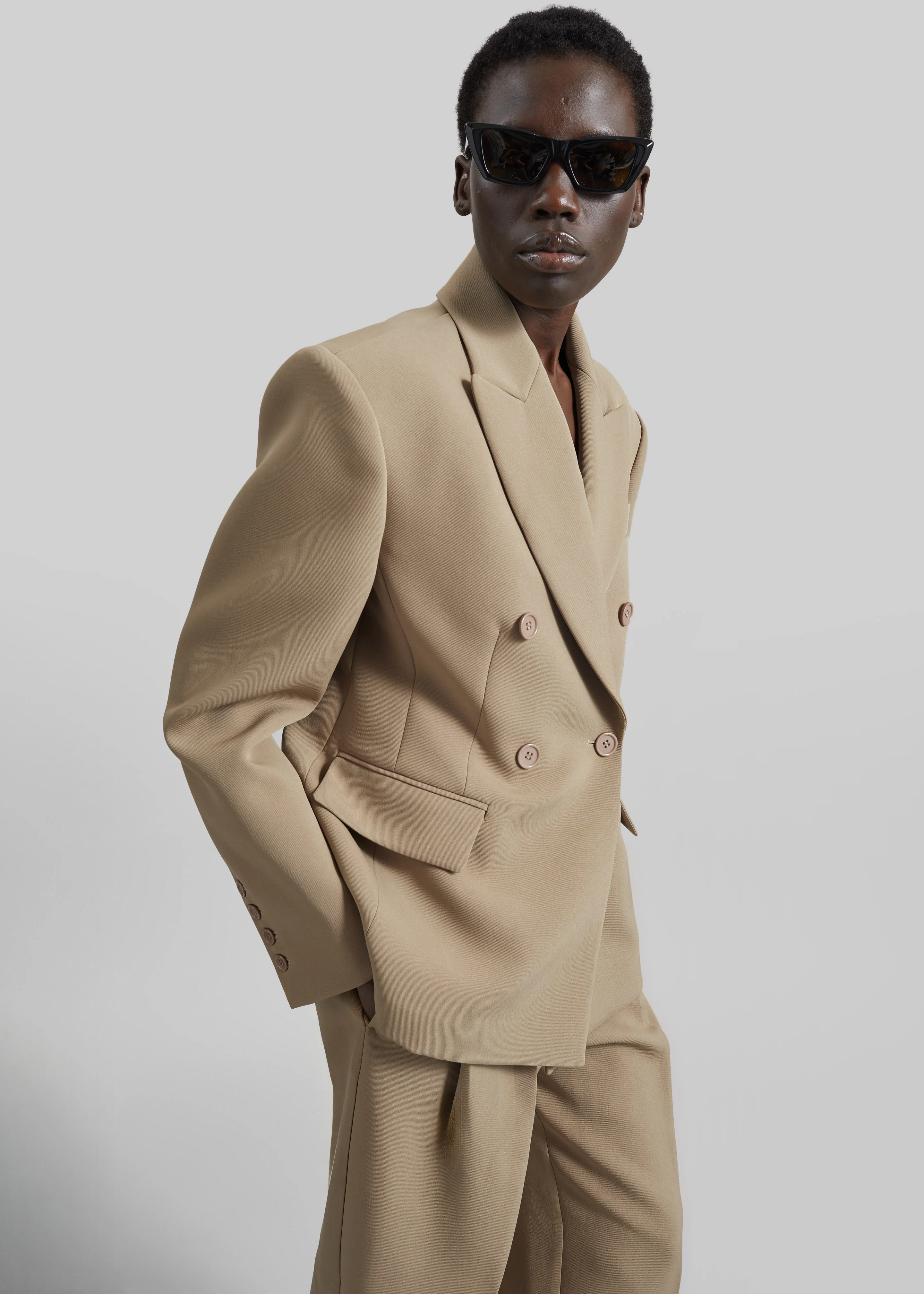 Doyer Cinched Blazer - Beige - Image 7