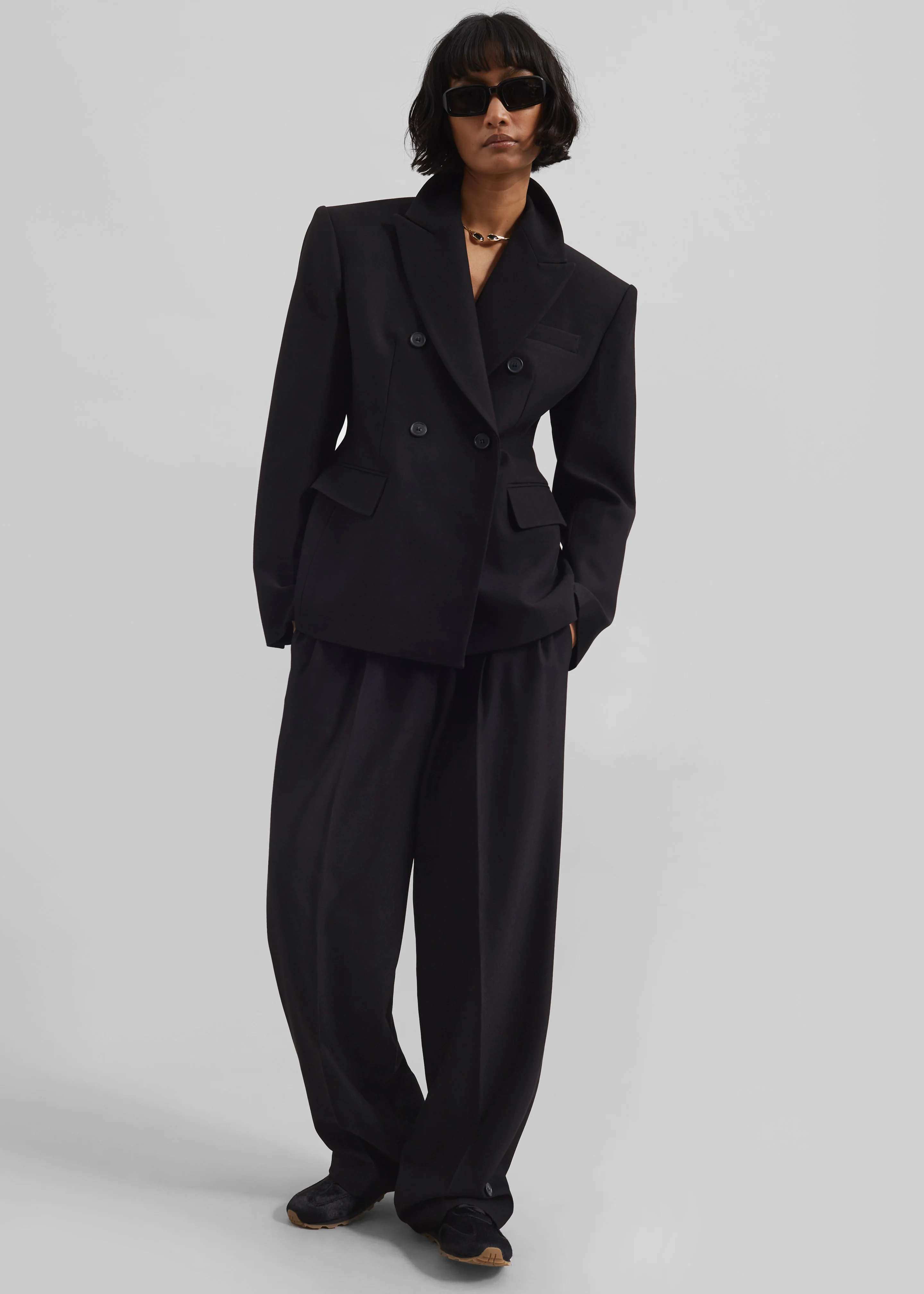 Doyer Cinched Blazer - Black - Image 3