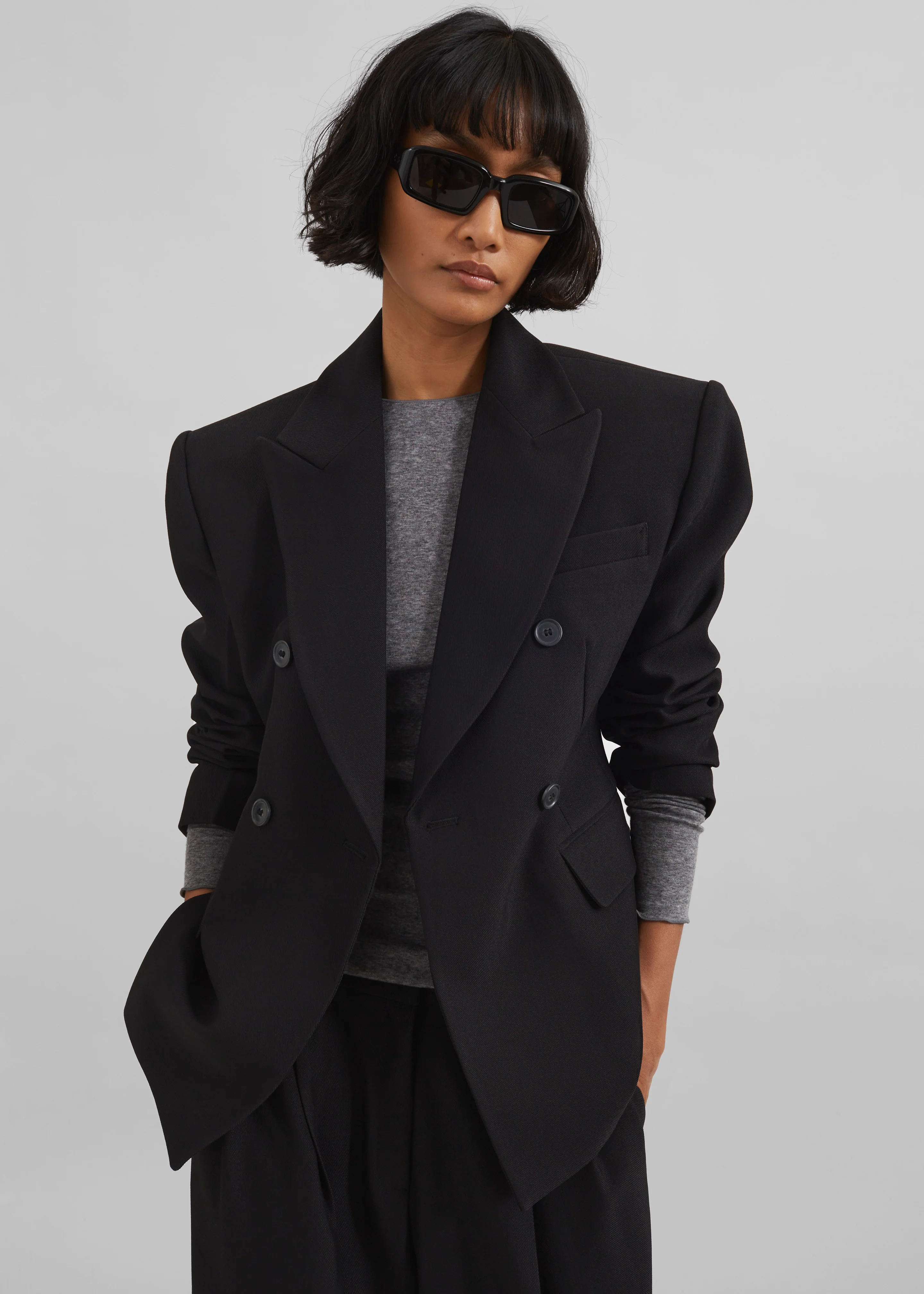 Doyer Cinched Blazer - Black - Image 5