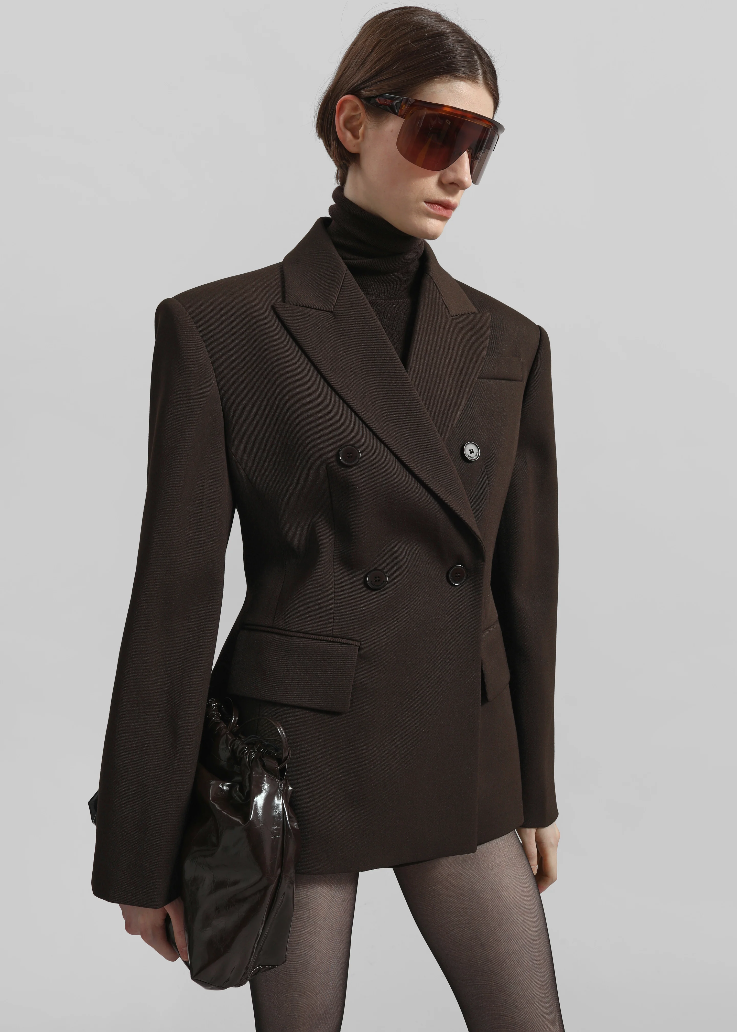 Doyer Cinched Blazer - Brown - Image 3