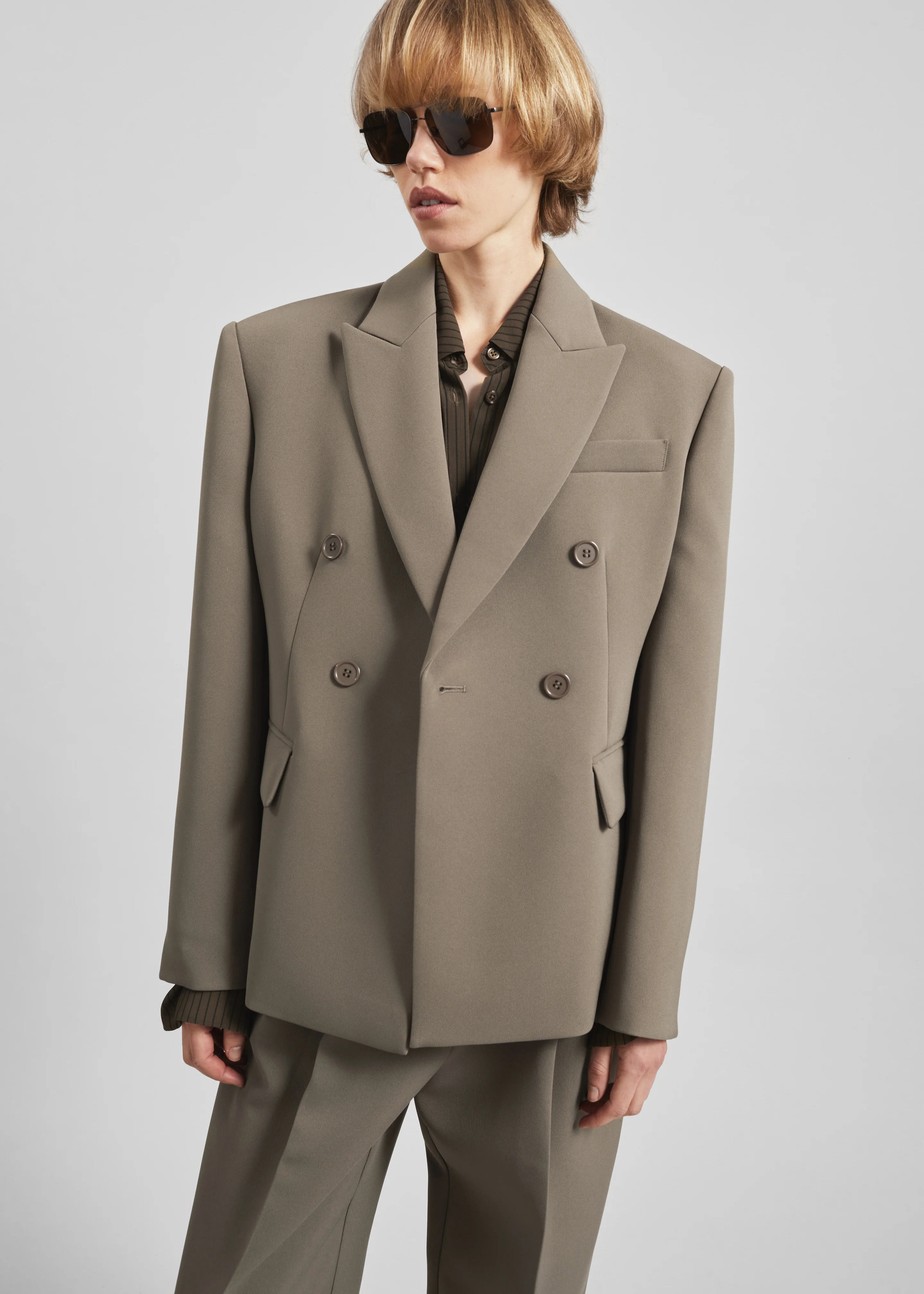 Doyer Cinched Blazer - Moss Green - Image 4