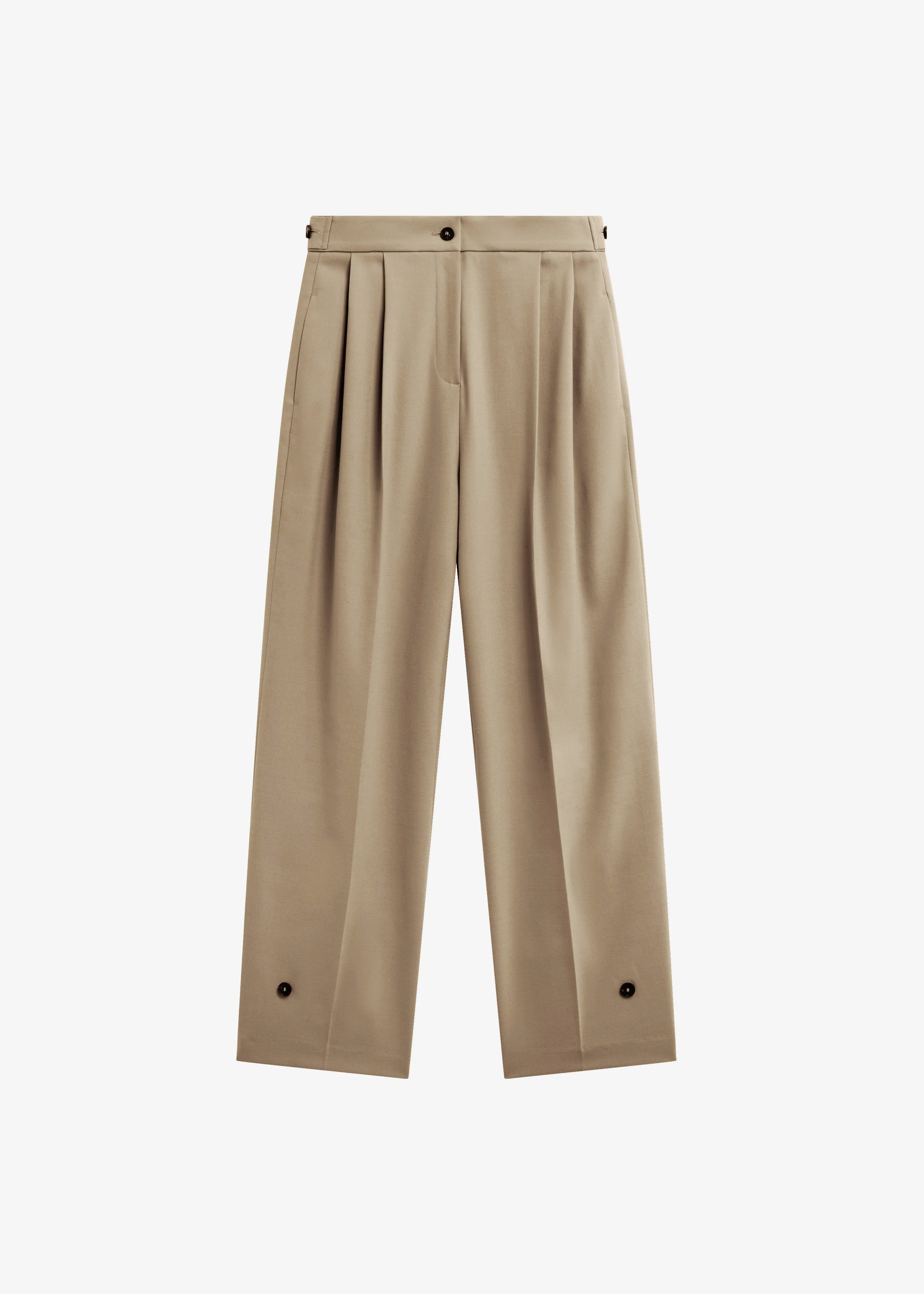 Doyer Pleated Trousers - Beige - Image 12