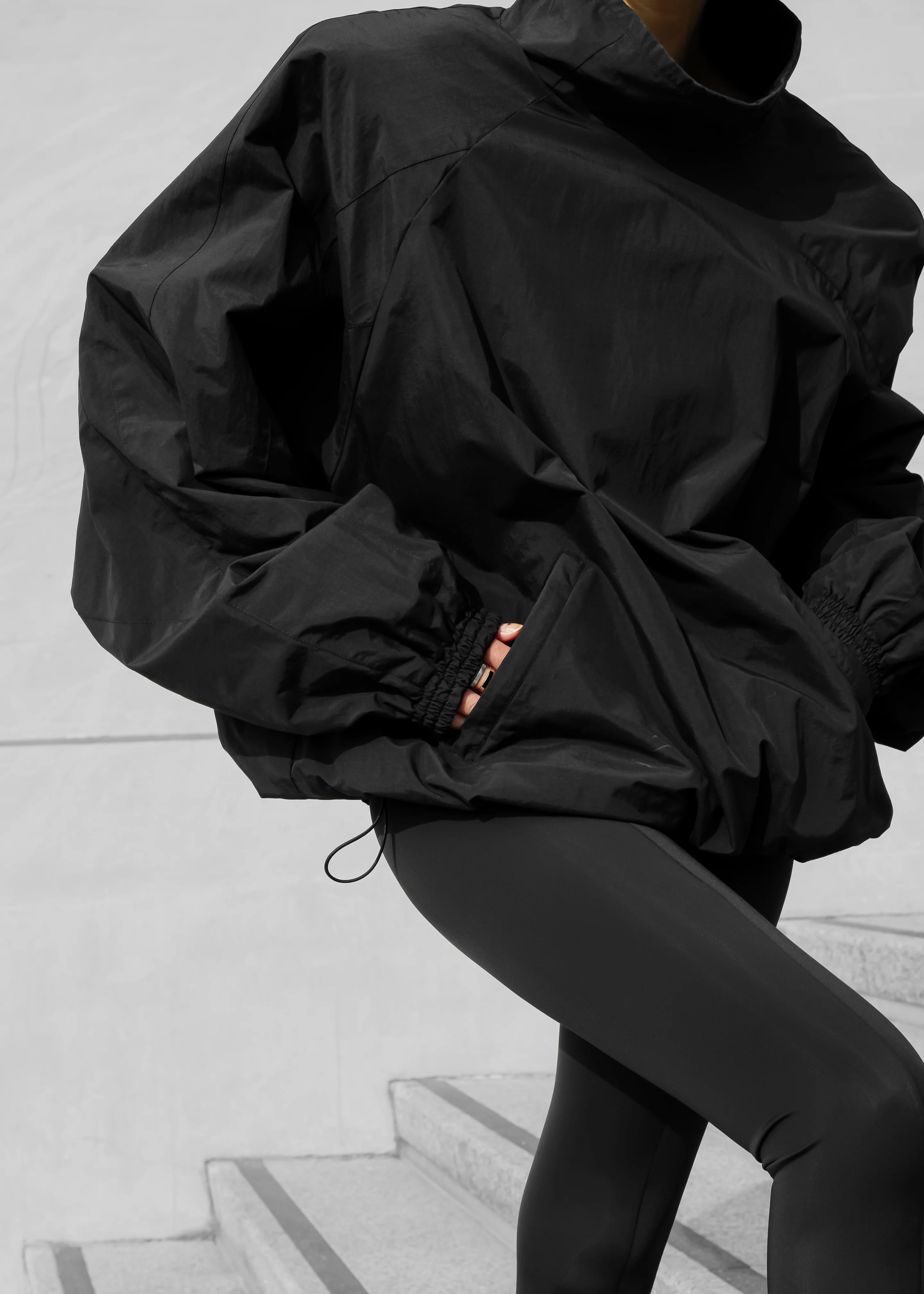 Doyle Mockneck Anorak - Black - Image 2