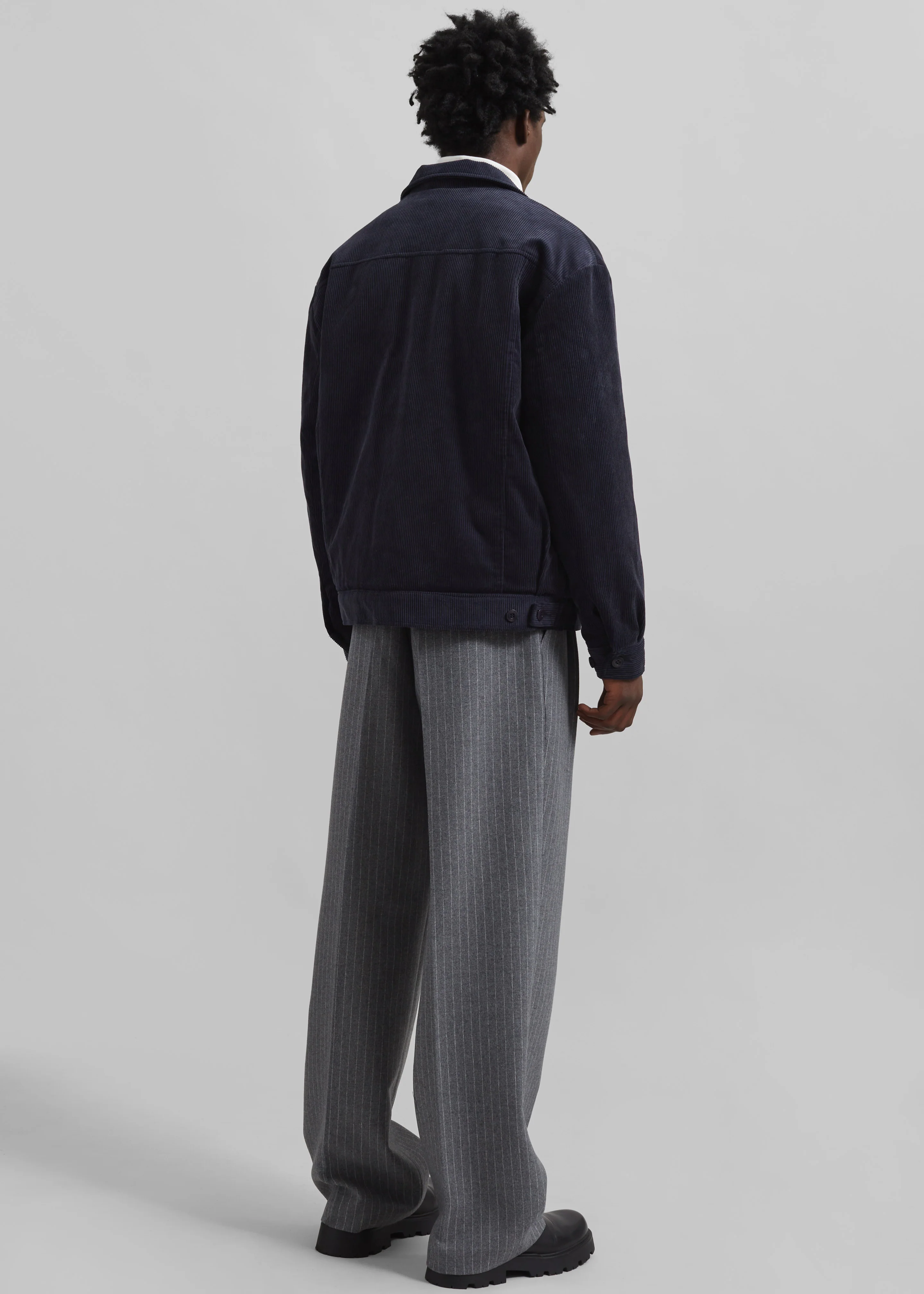 Dresden Quilted Corduroy Jacket - Navy - Image 7