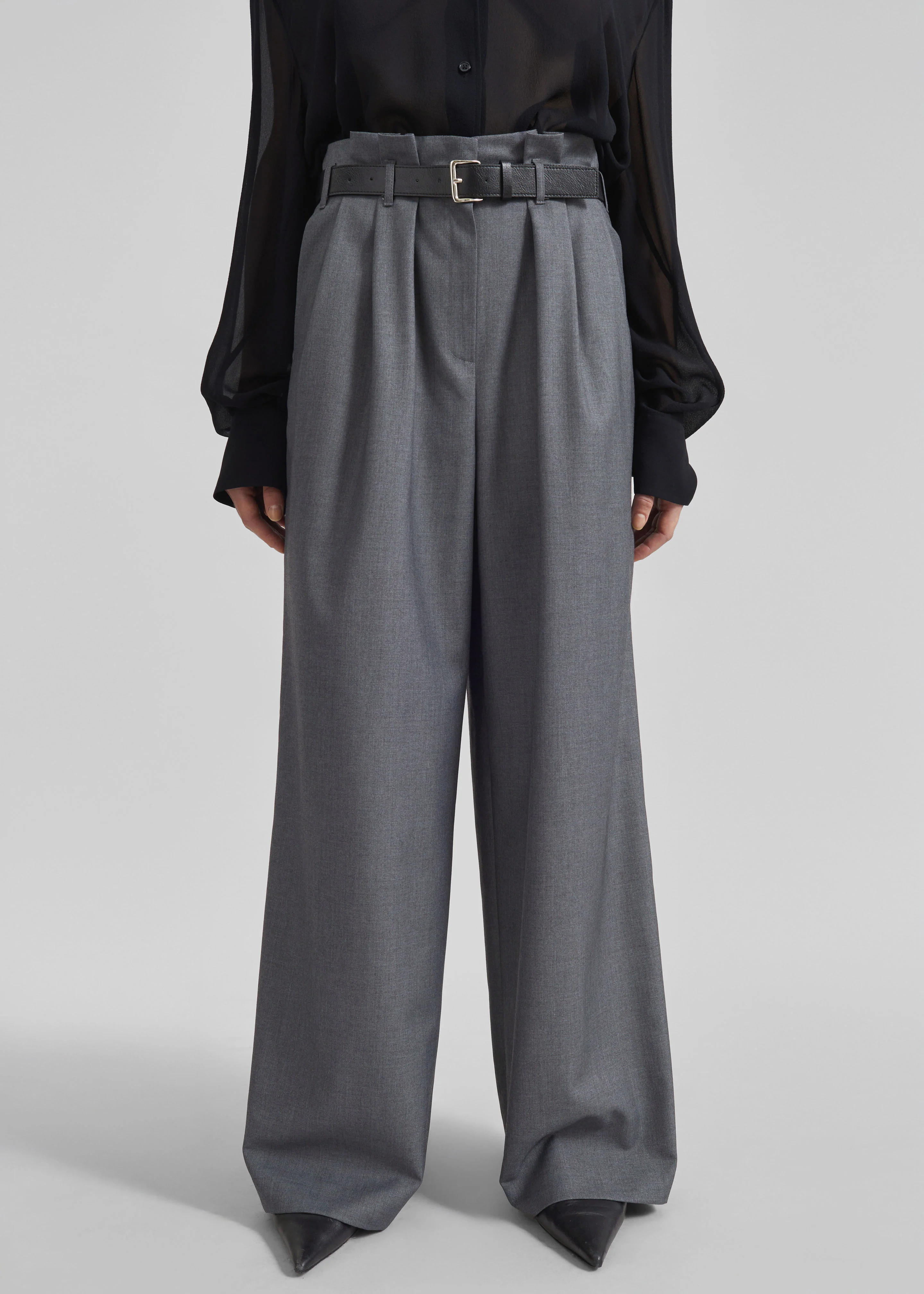 Dulverton Pleated Trousers - Grey - Image 2