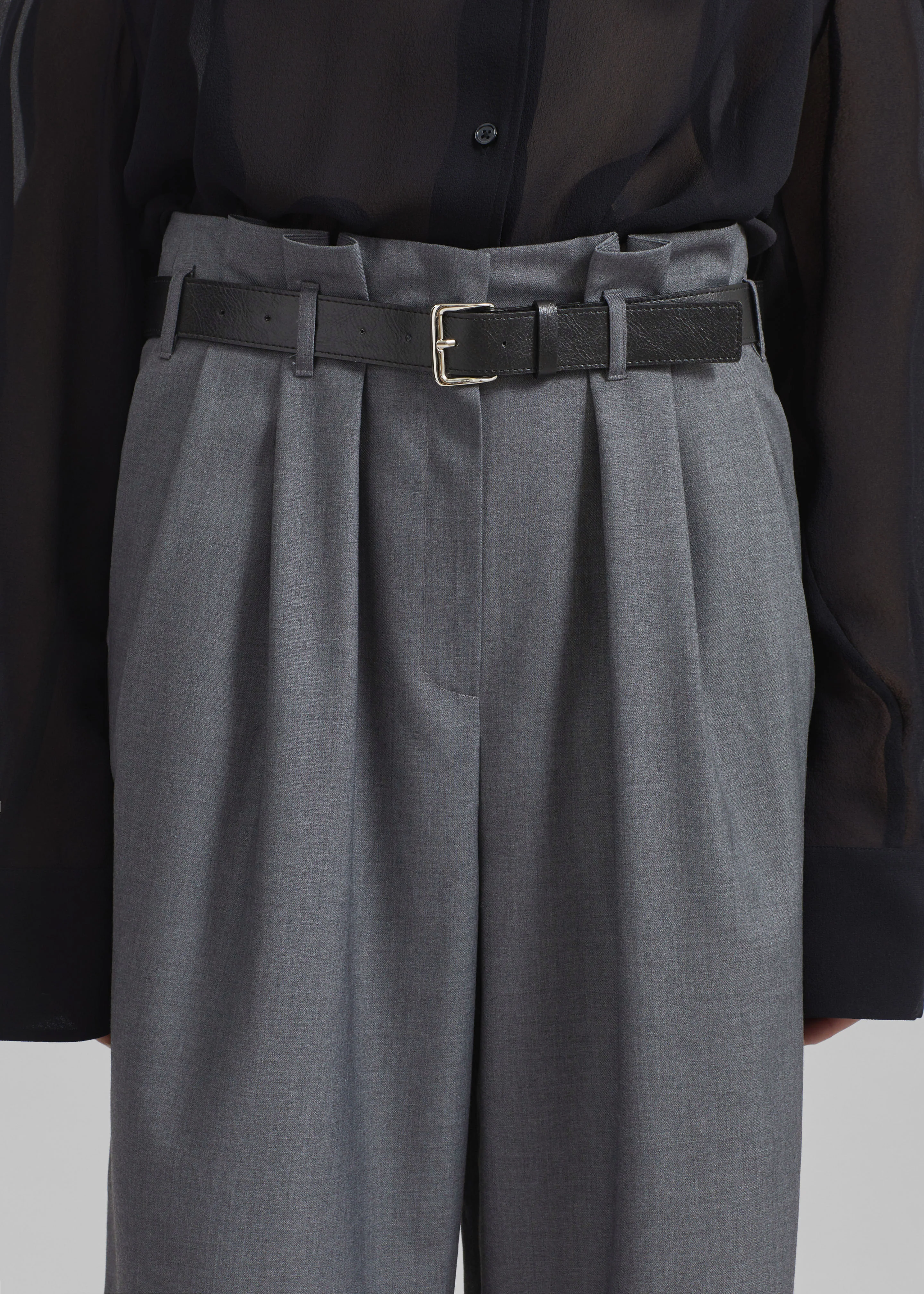 Dulverton Pleated Trousers - Grey - Image 3