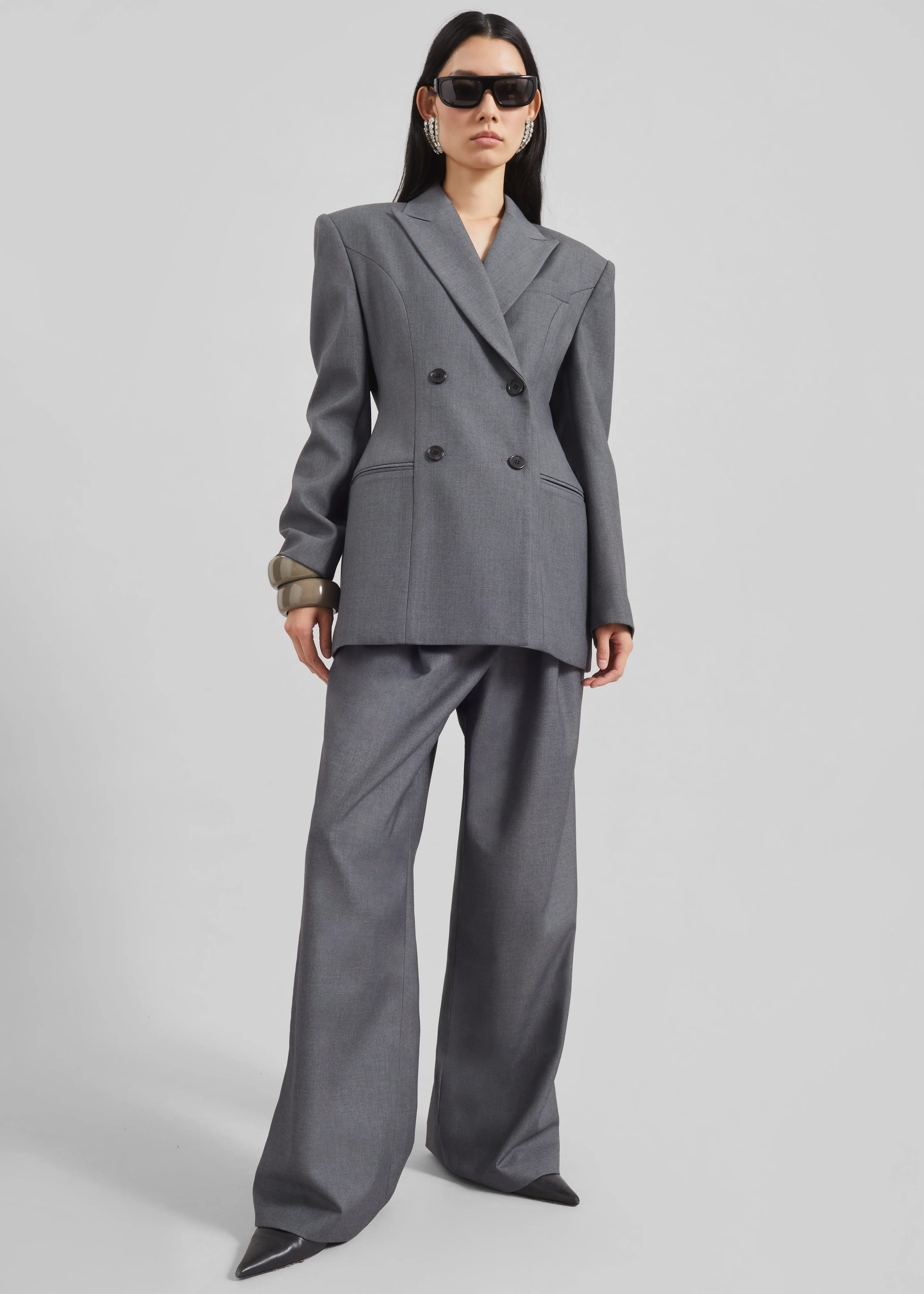 Dulverton Pleated Trousers - Grey - Image 5