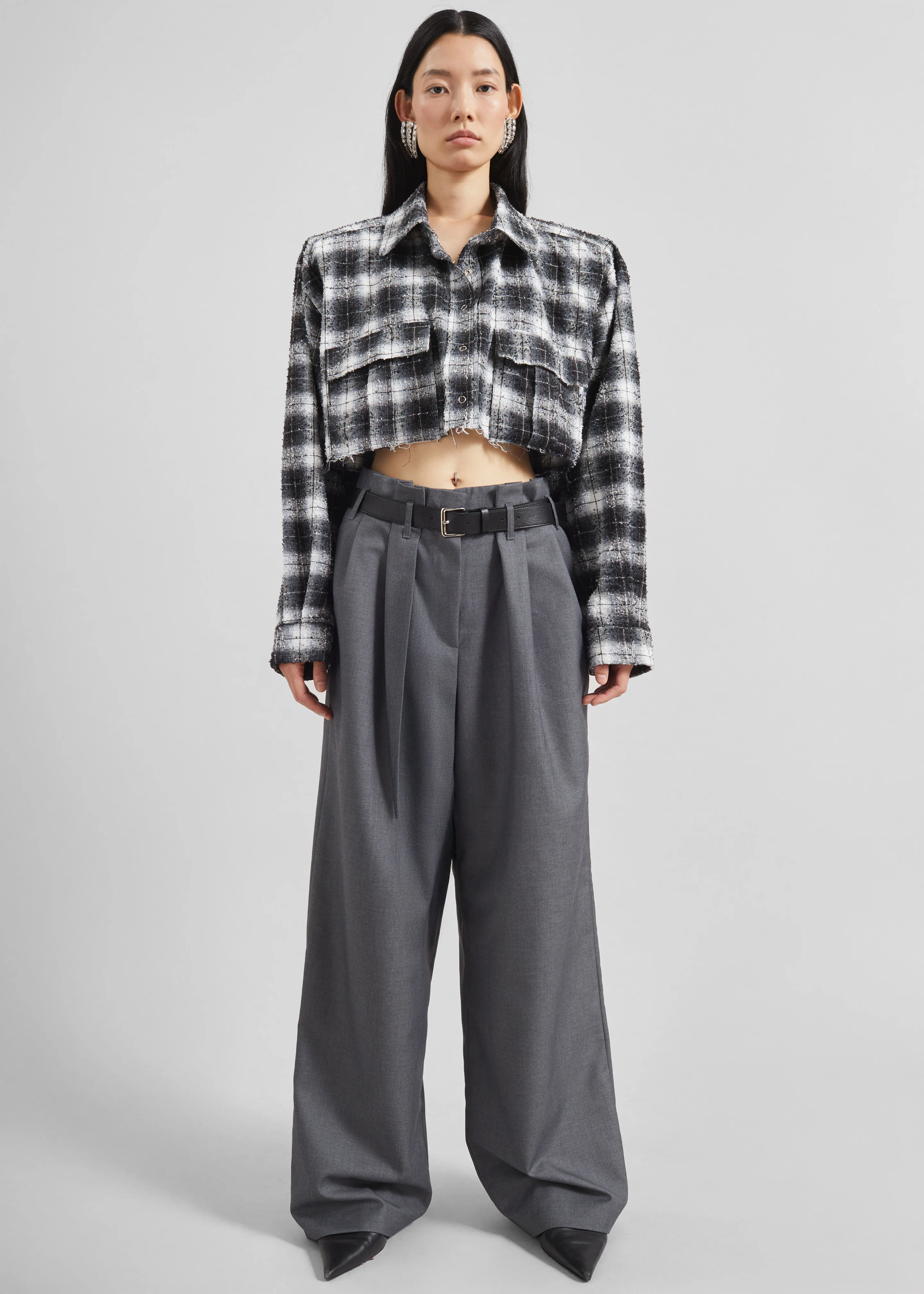 Dulverton Pleated Trousers - Grey - Image 6