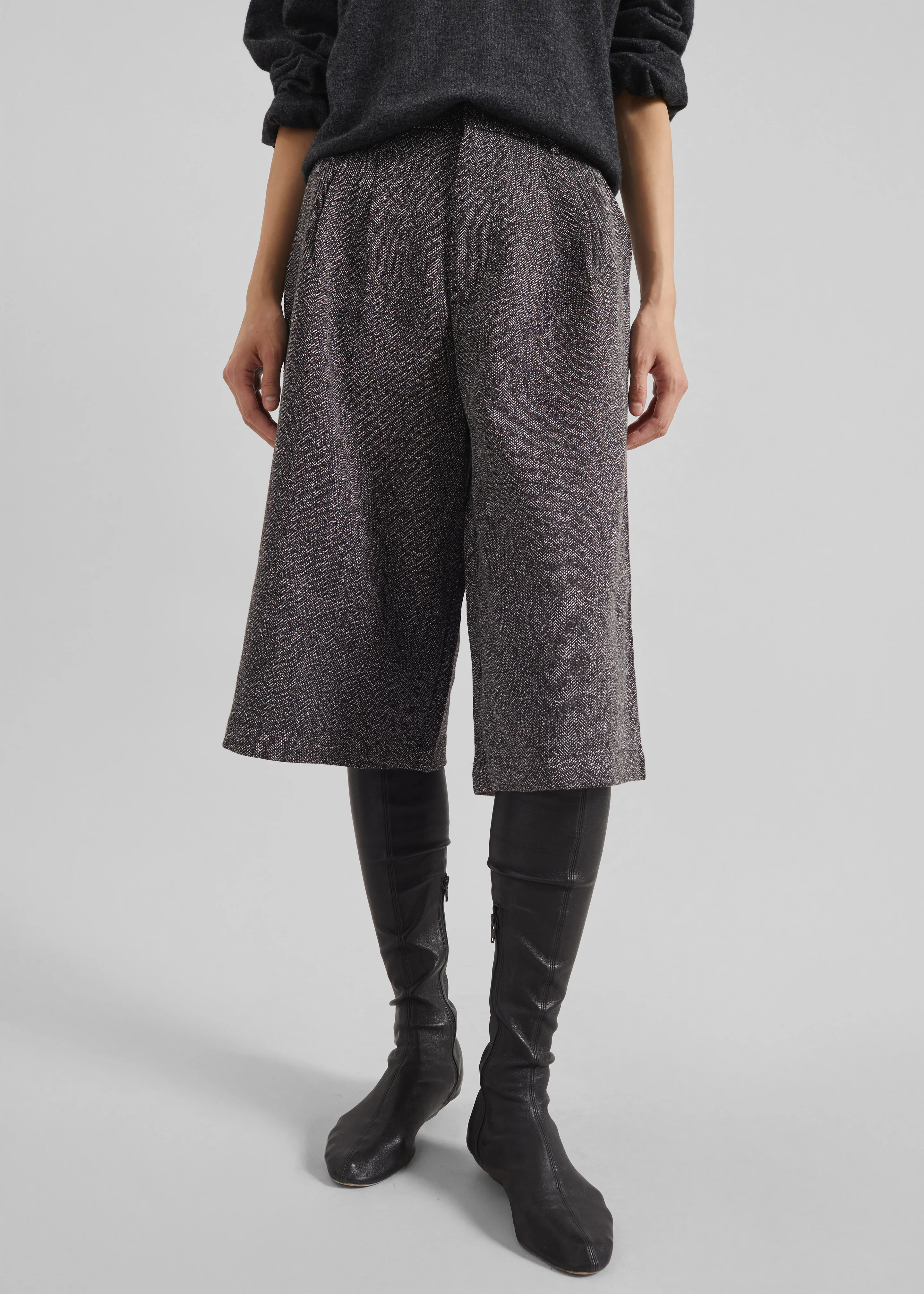 Dunley Bermuda Shorts - Charcoal Melange - Image 2