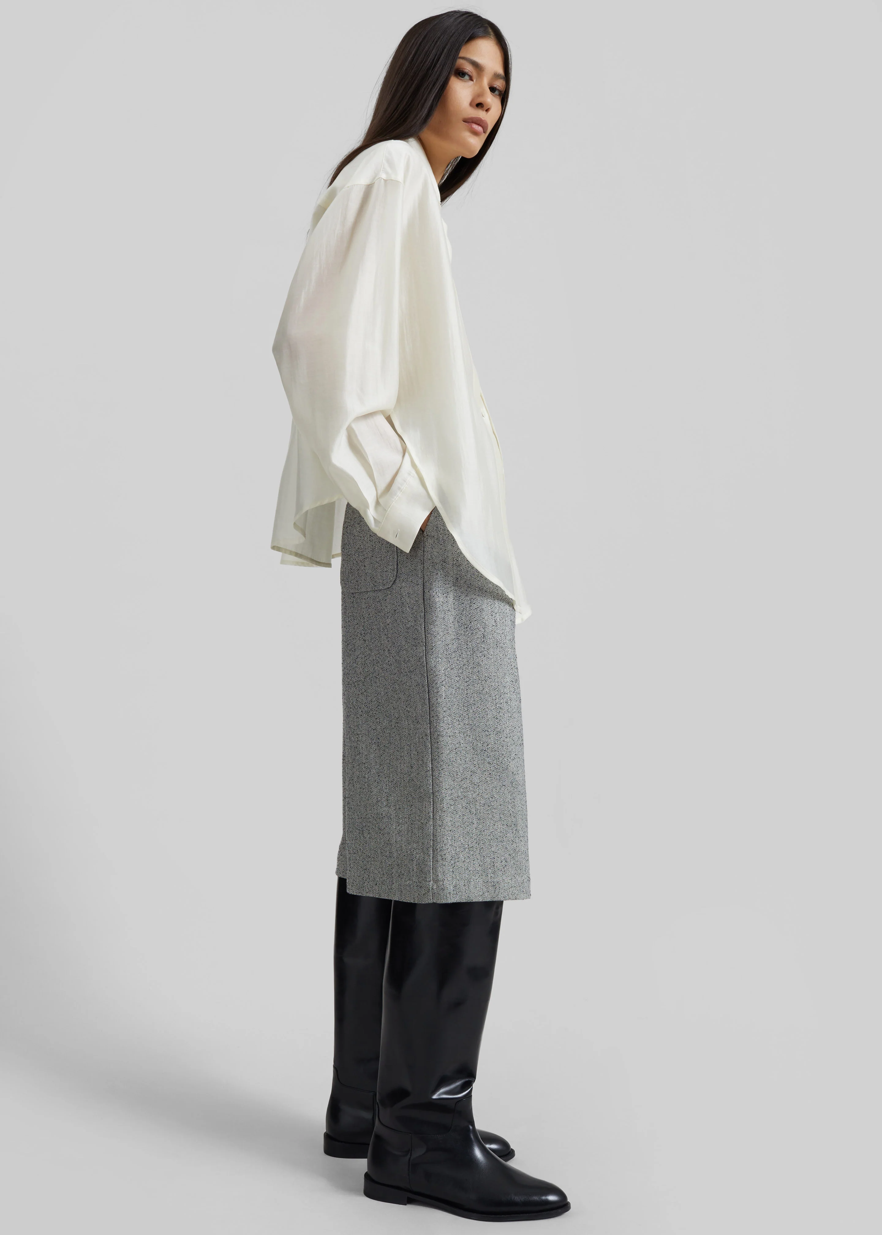 Dunley Bermuda Shorts - Grey Melange - Image 4