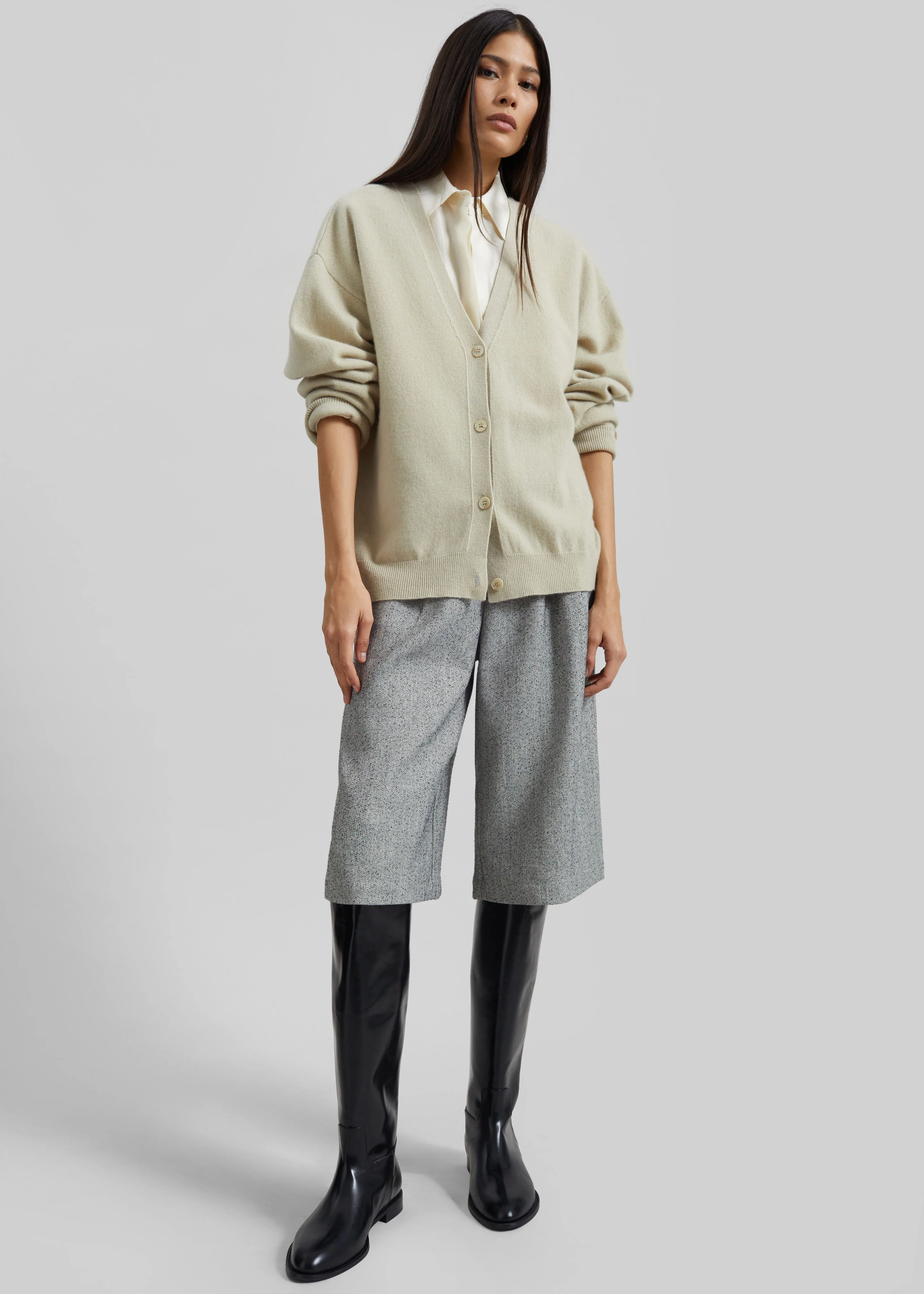 Dunley Bermuda Shorts - Grey Melange - Image 7