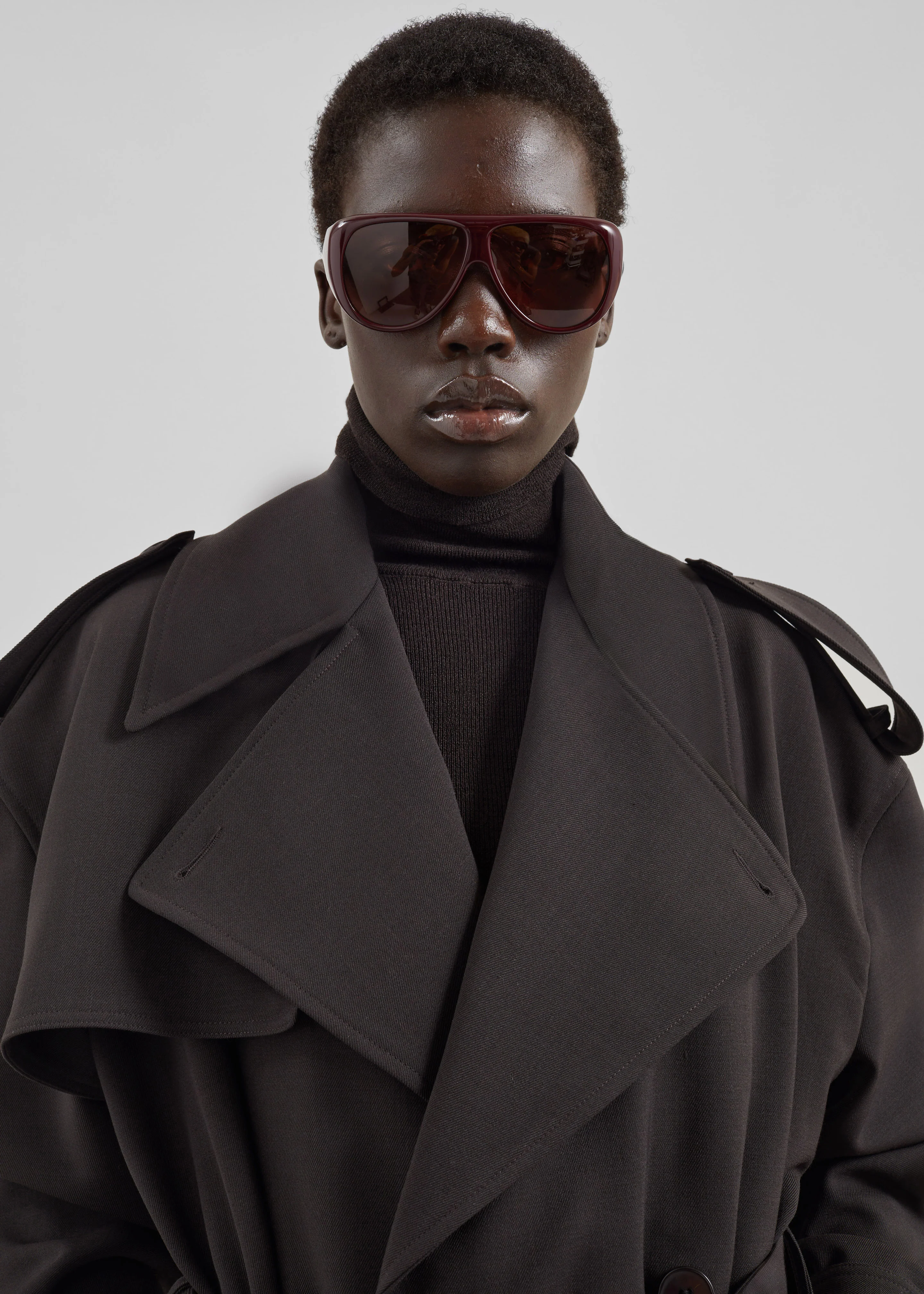 Dursley Tailored Trench Coat - Brown - Image 4