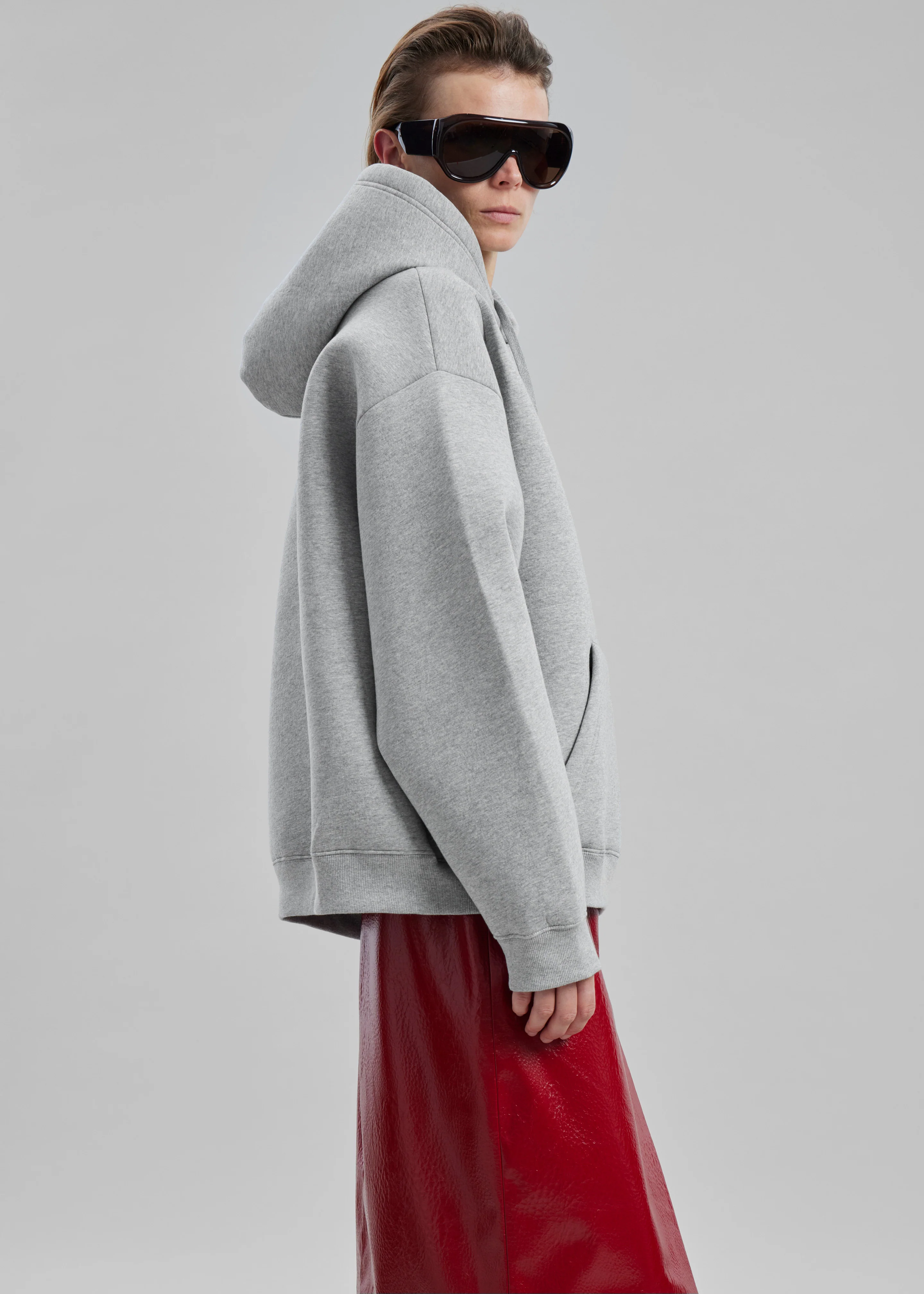 Easton Oversized Hoodie - Light Grey - Image 6
