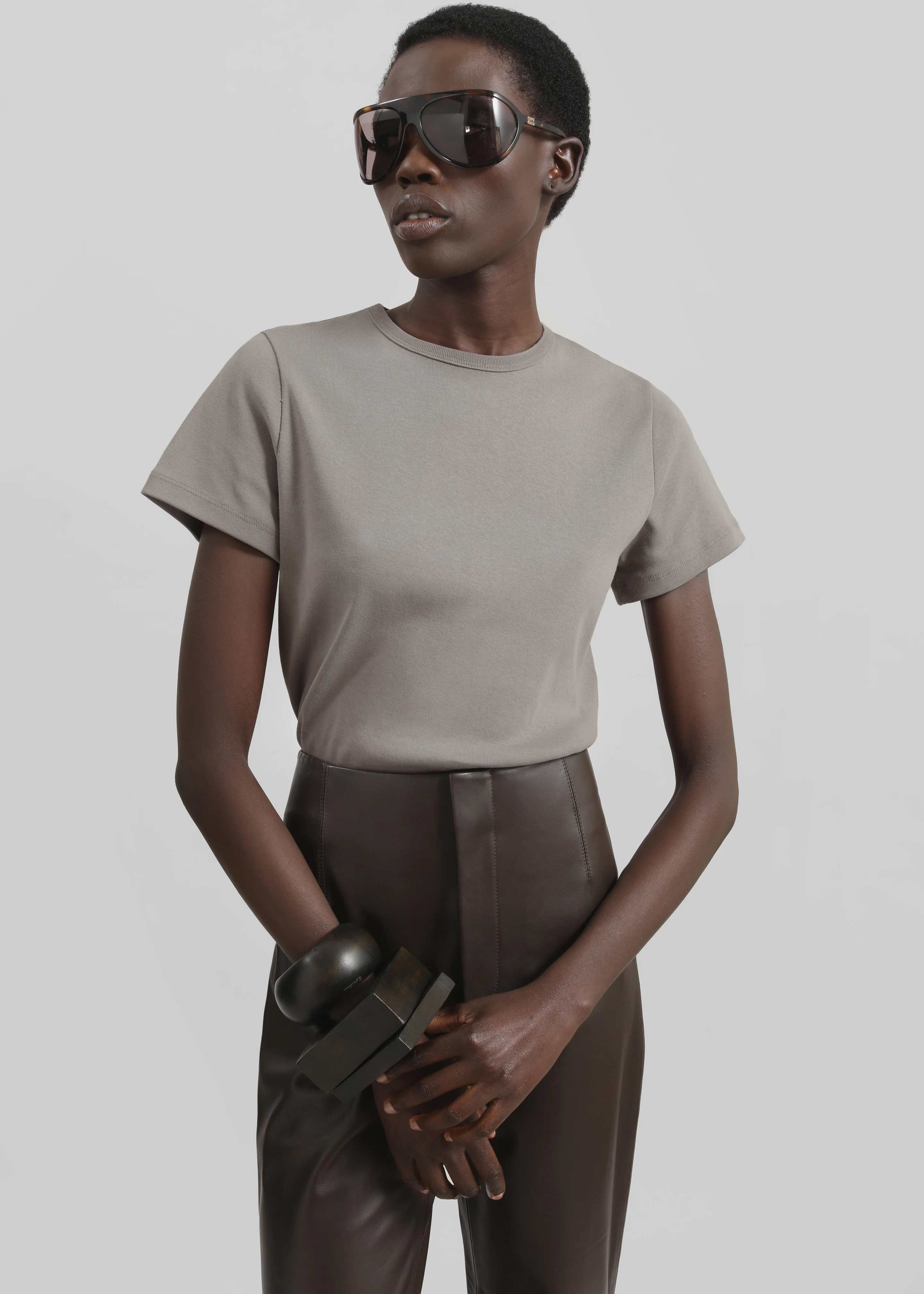 Eben Baby Tee - Taupe - Image 4