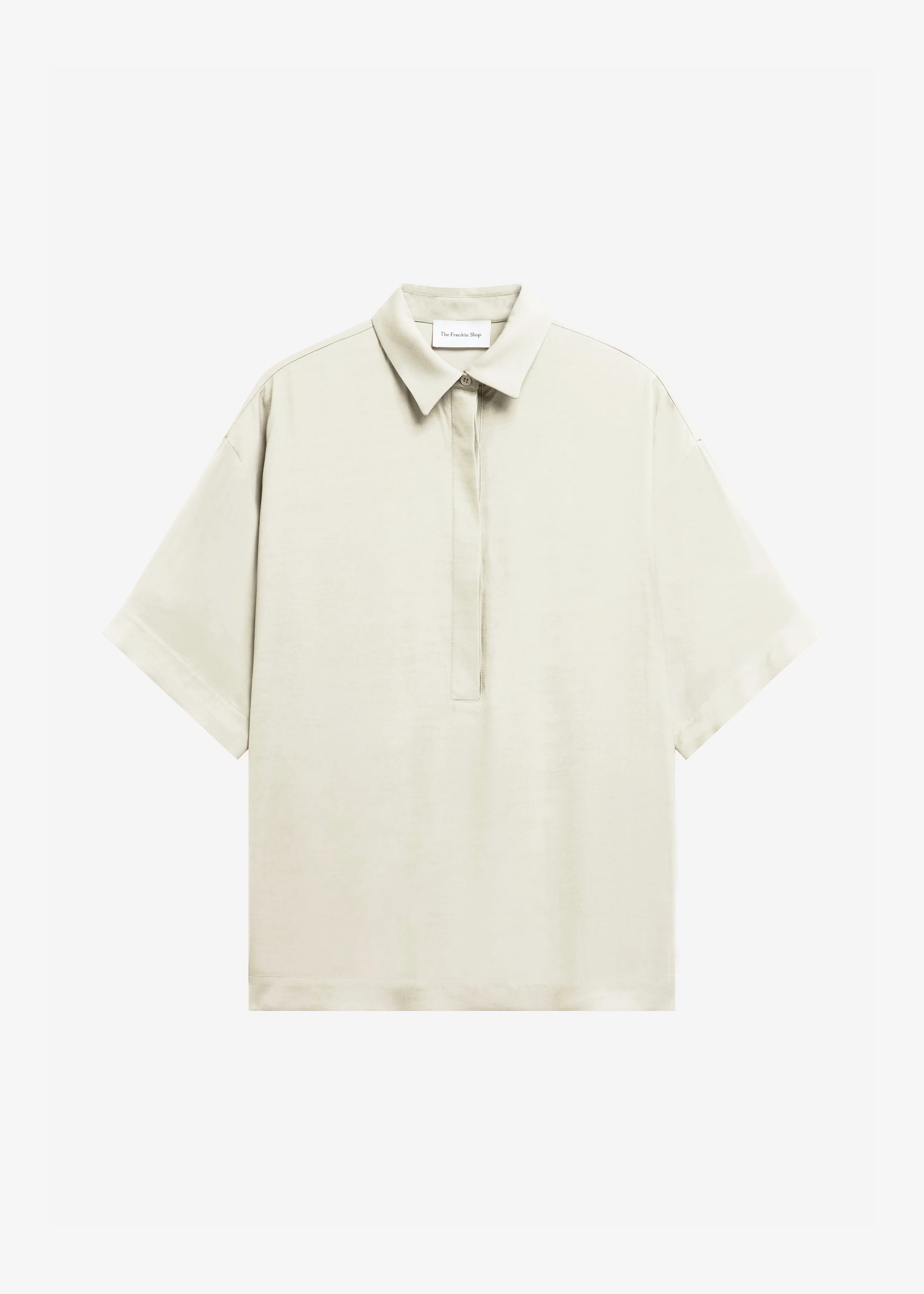 Eda Fluid Polo Shirt - Ivory - Image 6