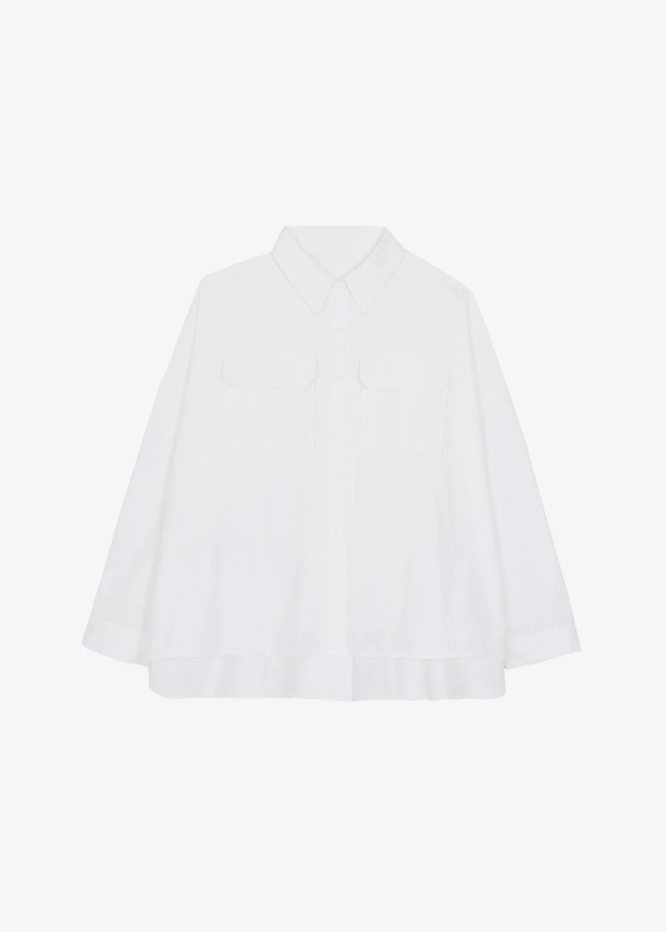 Elara Oversized Shirt - Optic White - Image 8