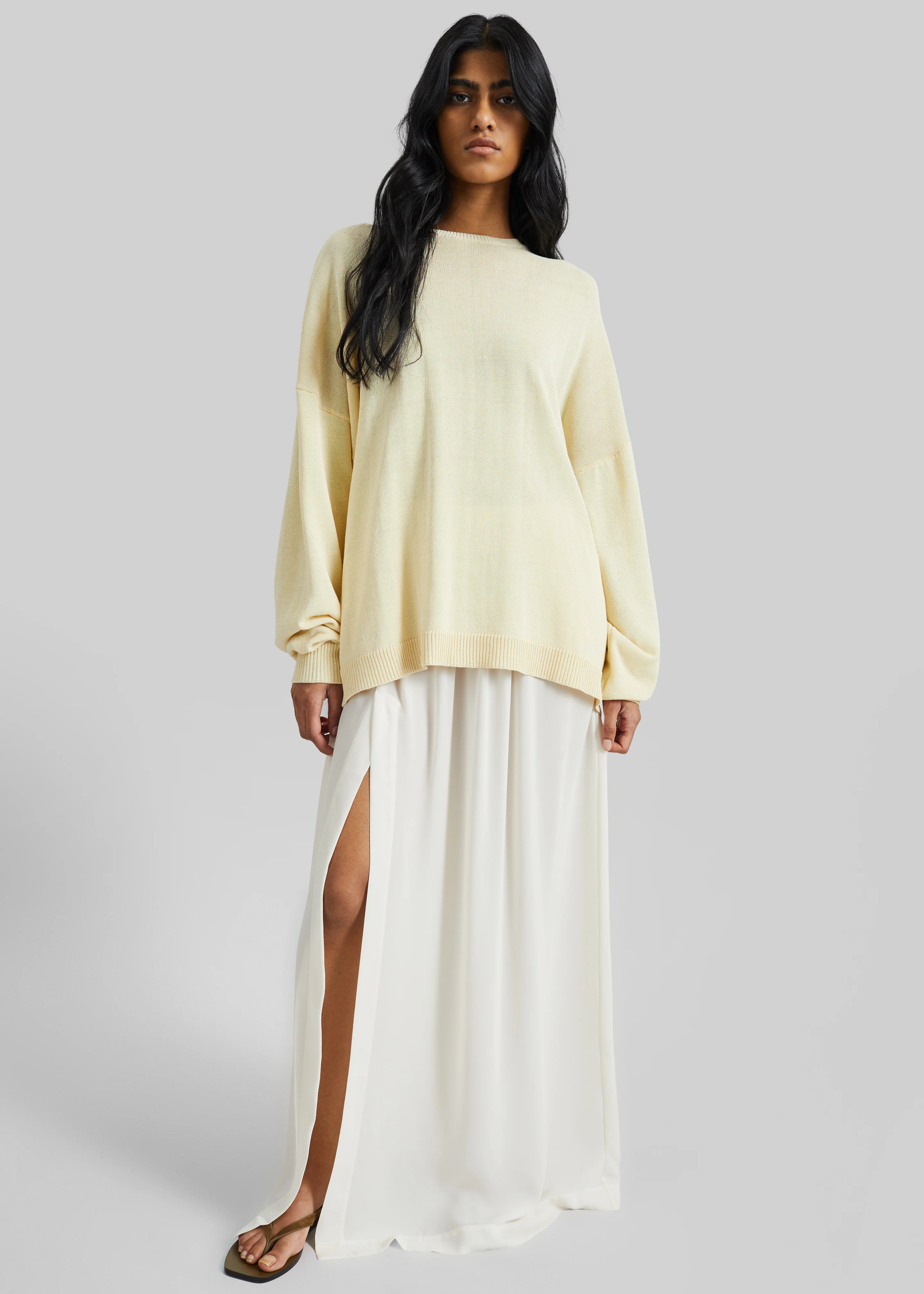 Elie Silk Fluid Maxi Skirt - Ivory - Image 4