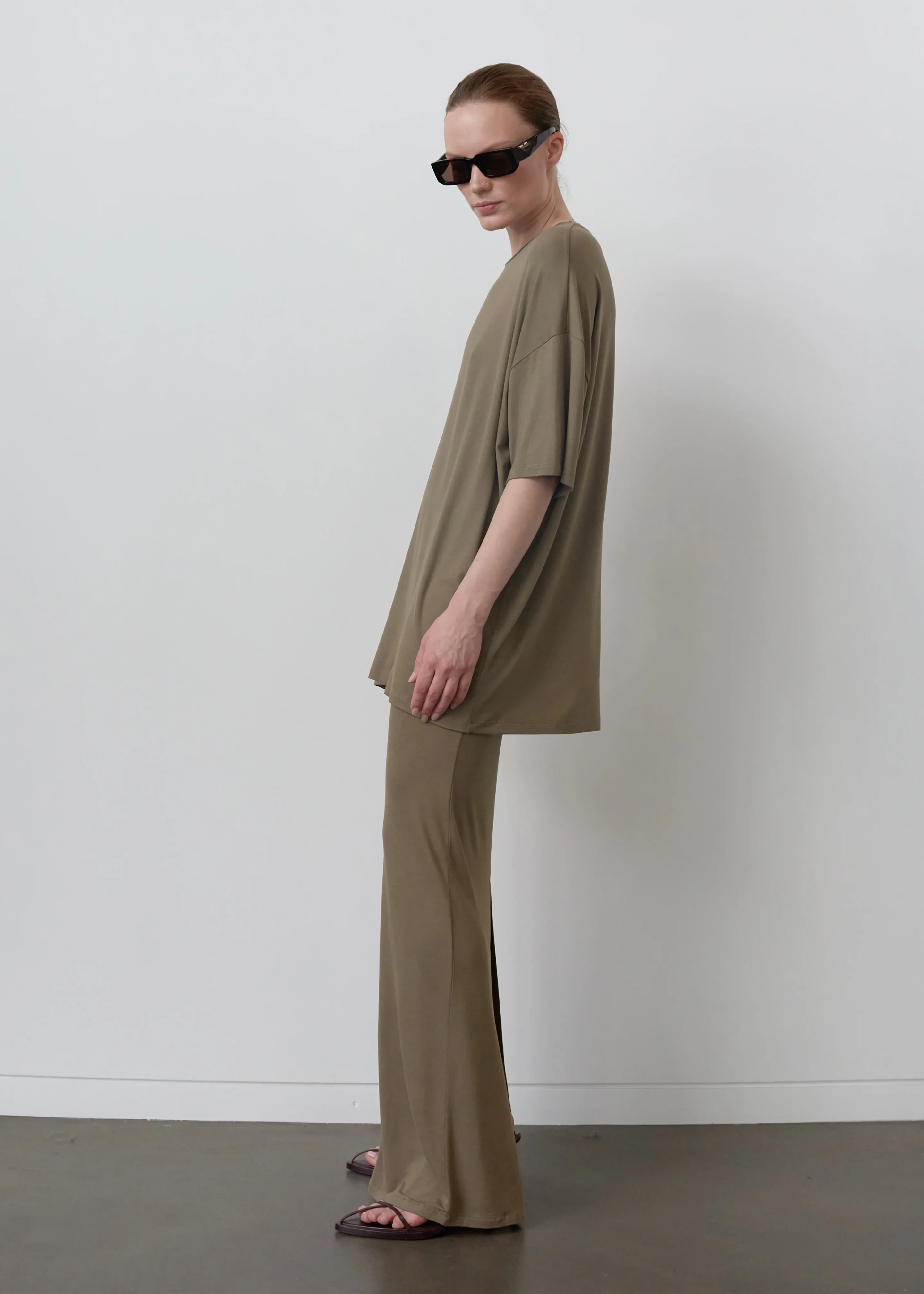 Ella Boxy Tee - Khaki Brown - Image 5