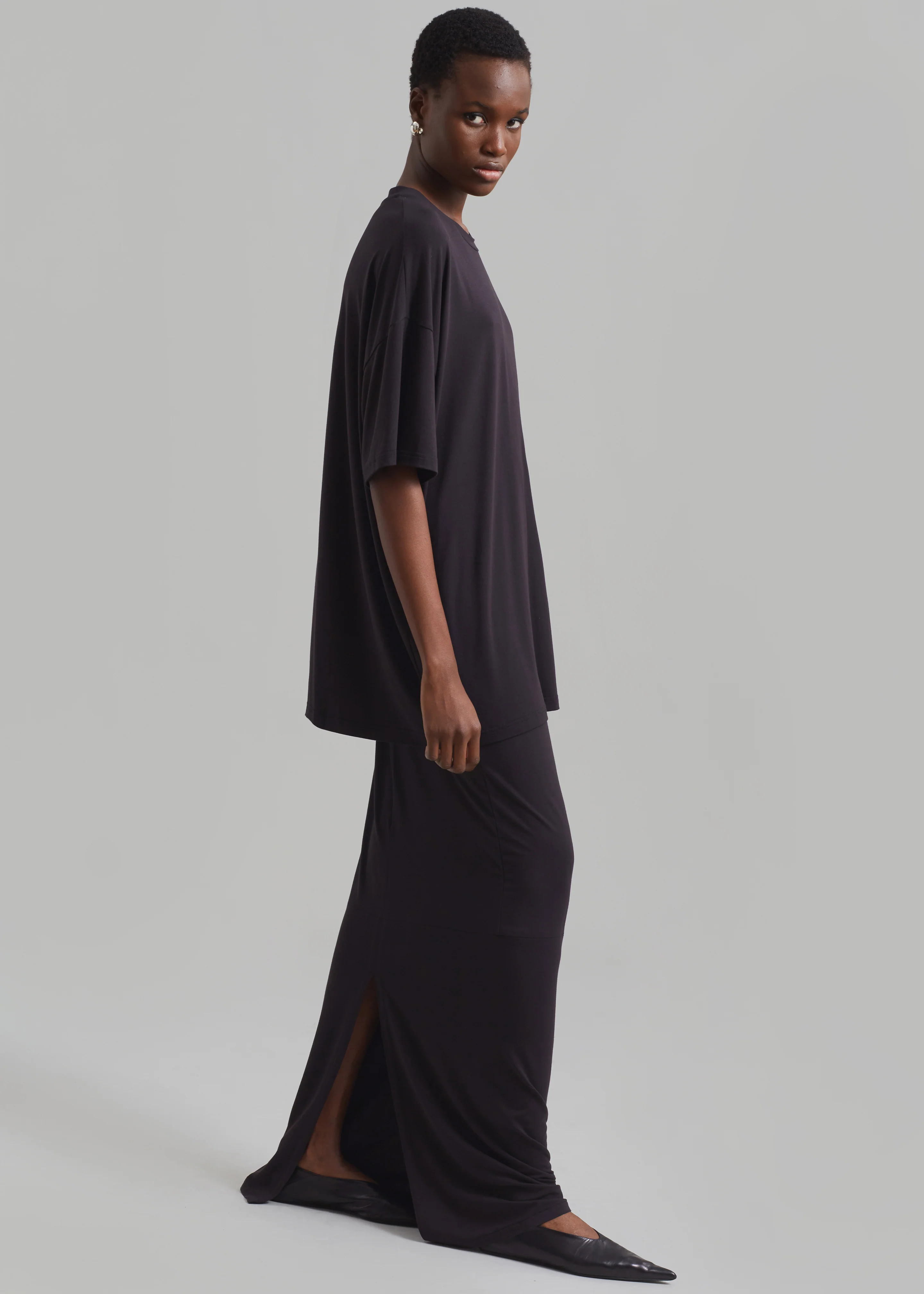 Ella Maxi Skirt - Dark Plum - Image 2