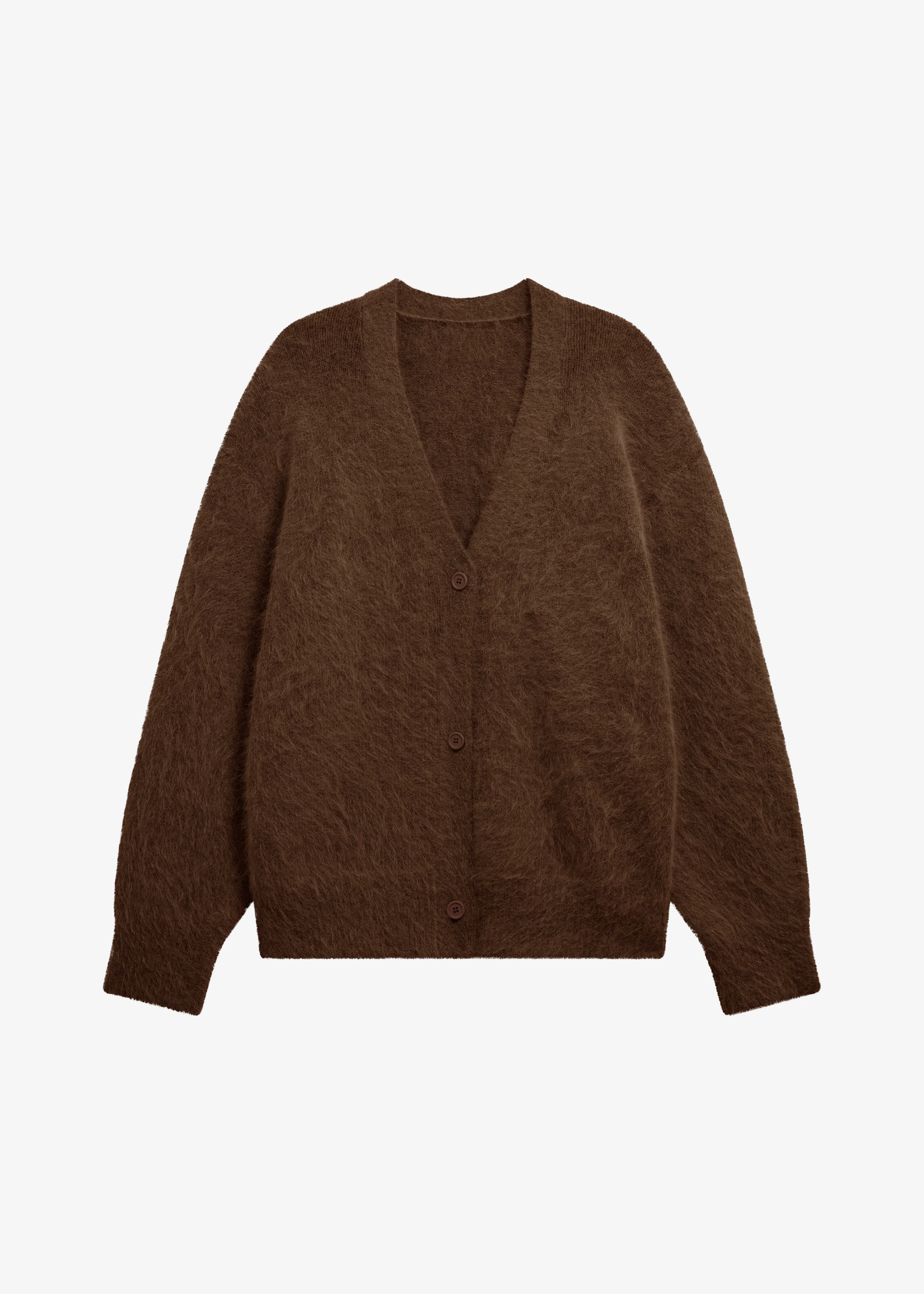Elland Oversized Alpaca Cardigan - Olive Brown - Image 6