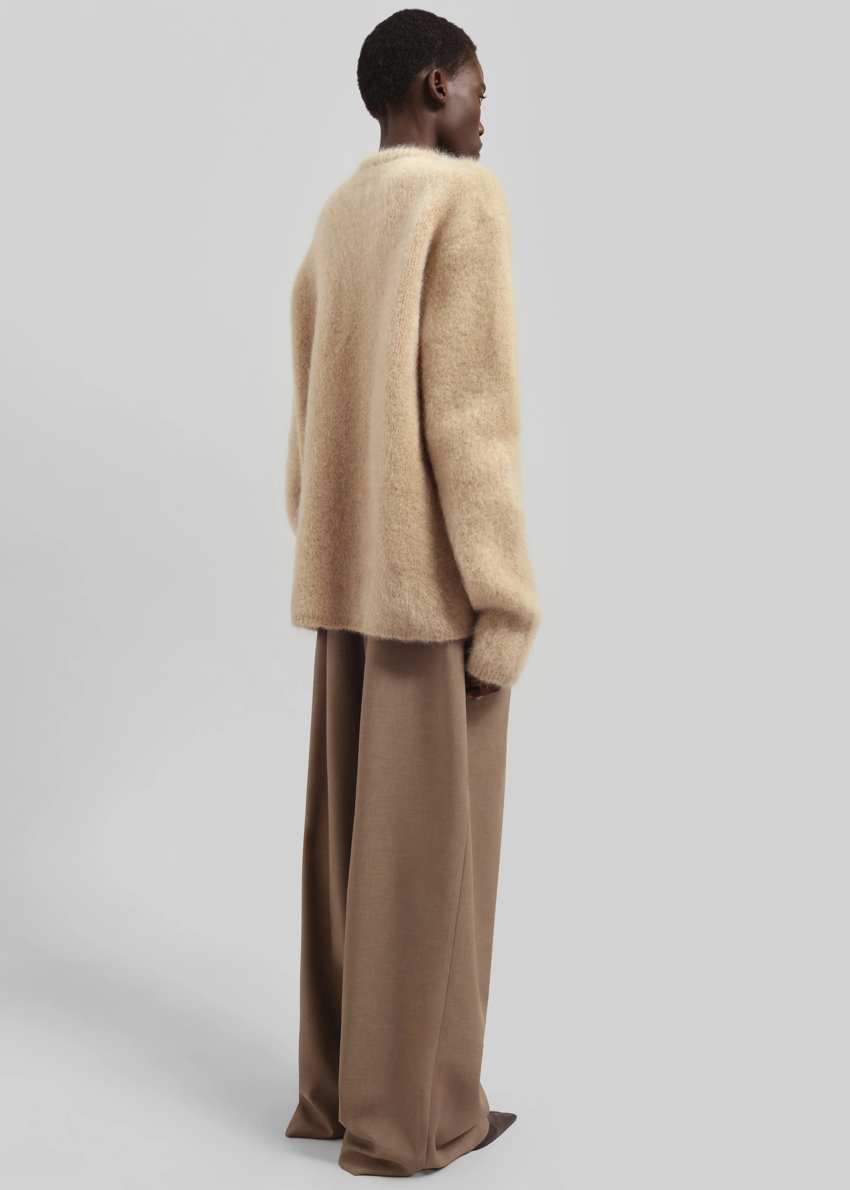 Ellery Mohair Crewneck Sweater - Beige - Image 8