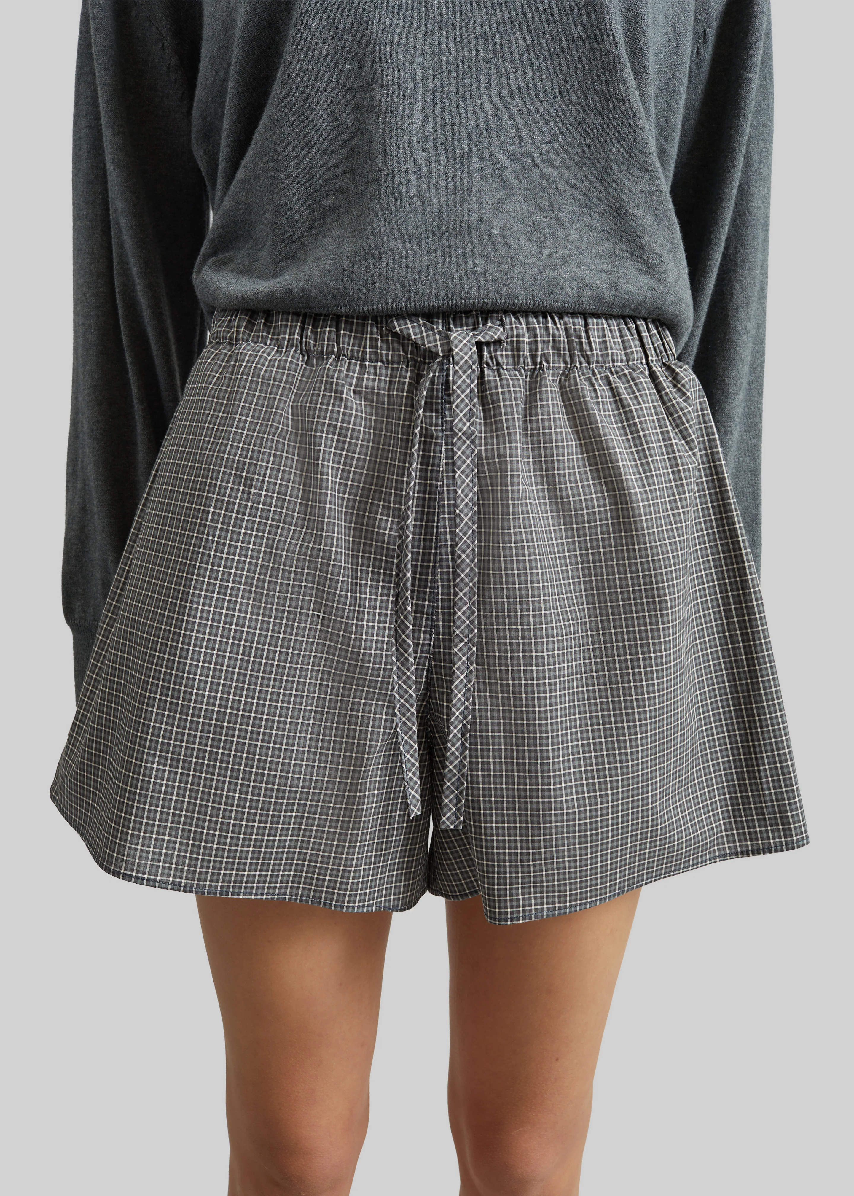 Ello Boxer Shorts - Checked Grey - Image 4