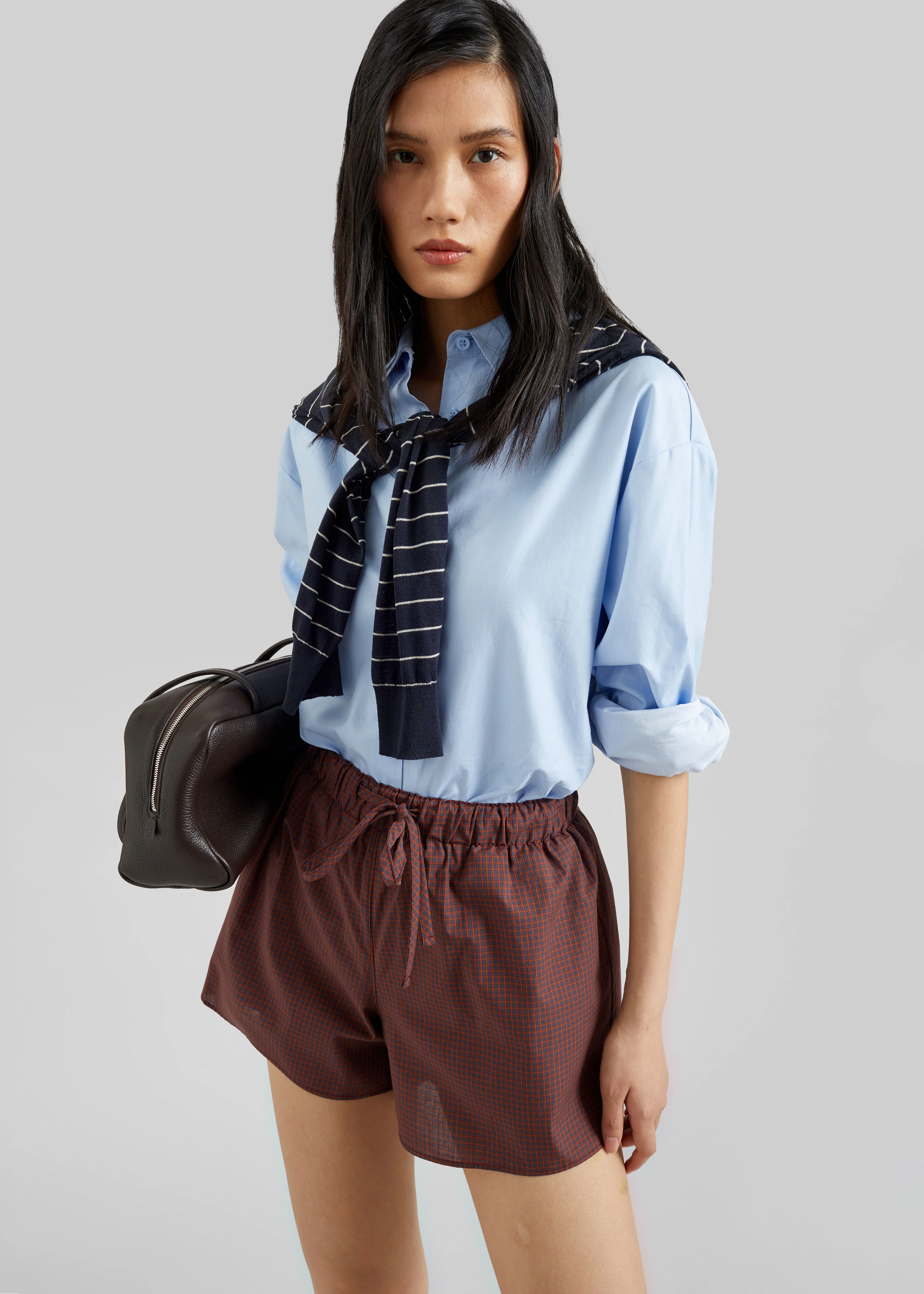 Ello Boxer Shorts - Checked Terracotta - Image 3