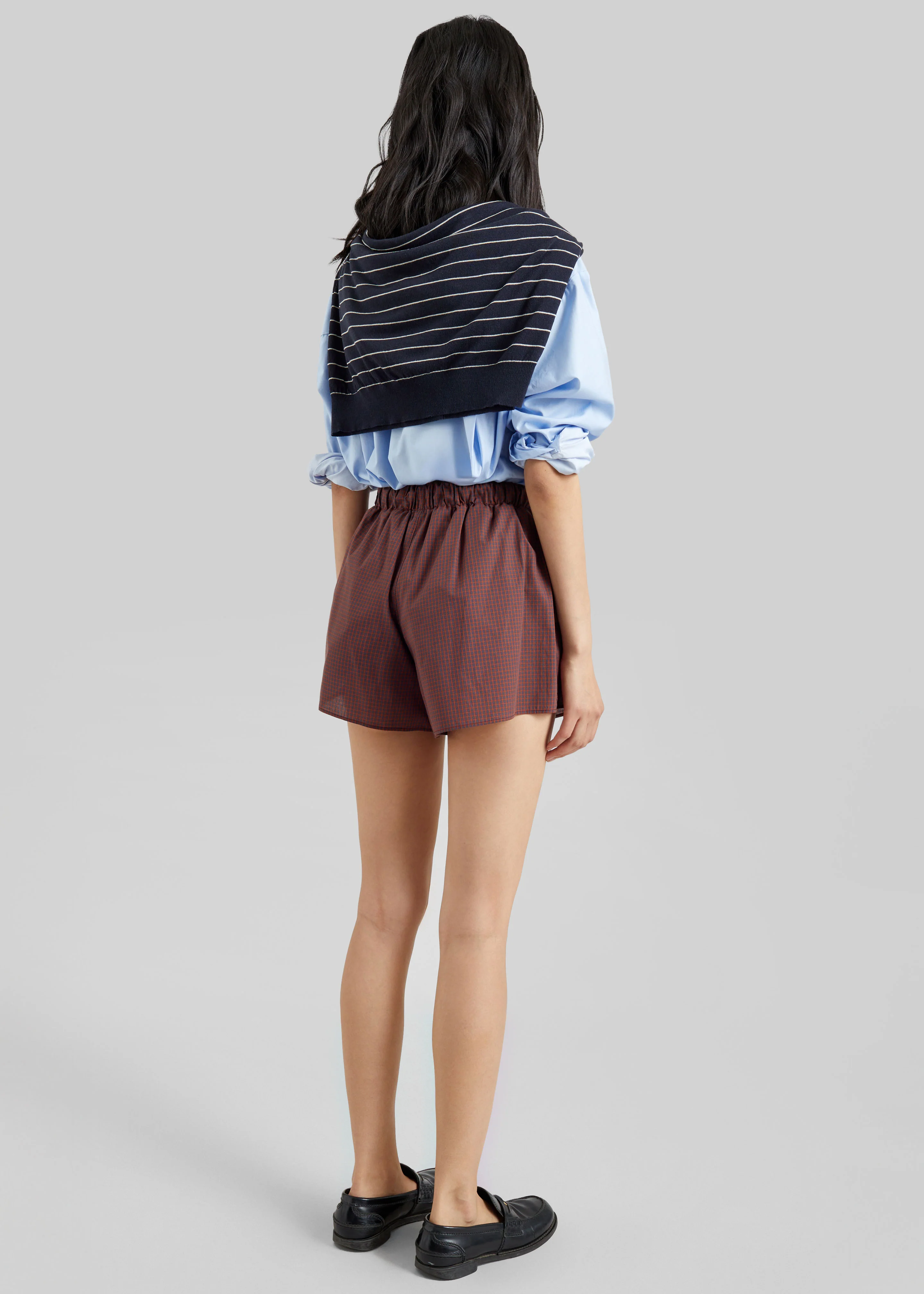 Ello Boxer Shorts - Checked Terracotta - Image 6