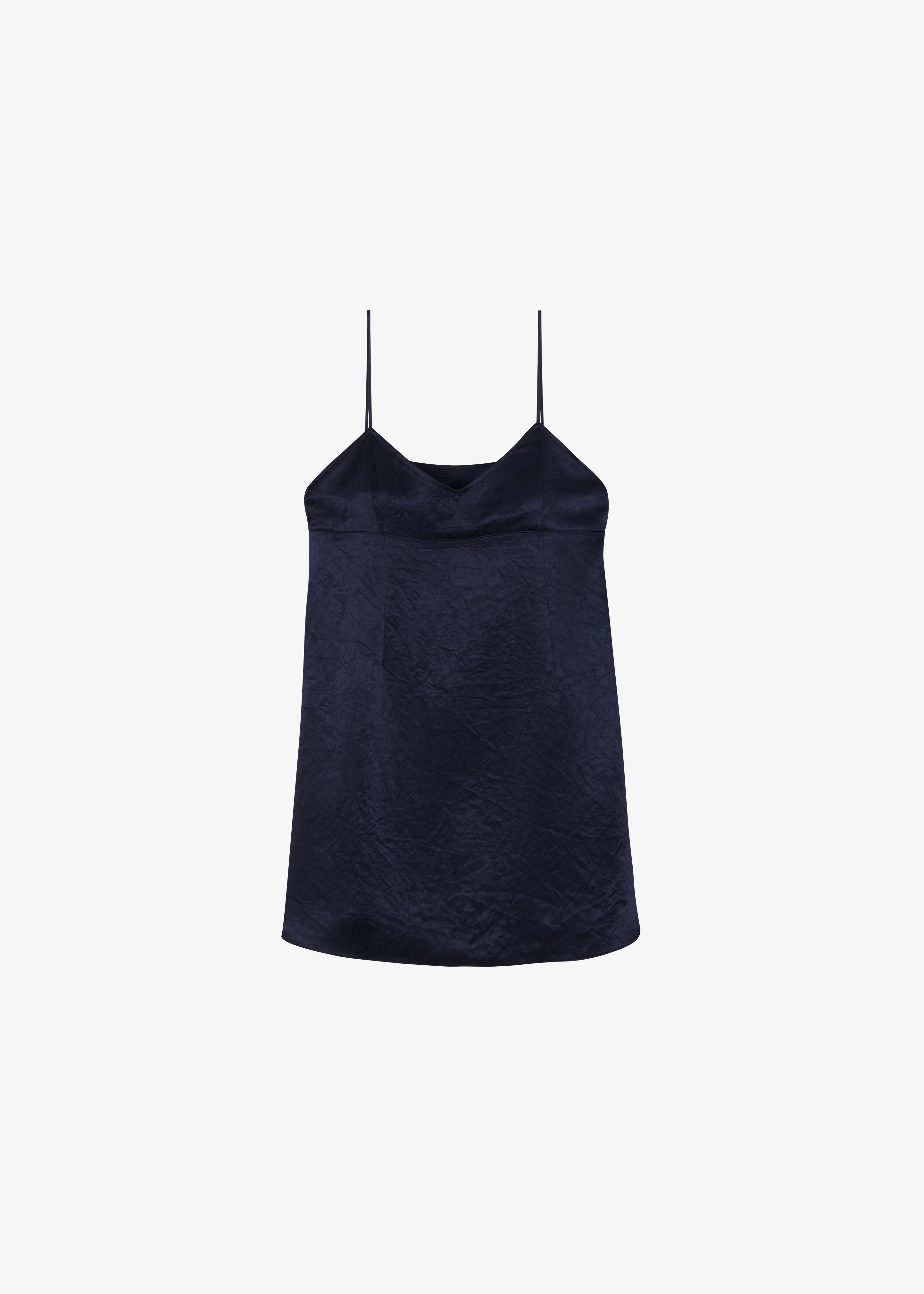 Elma Satin Mini Dress - Navy - Image 6