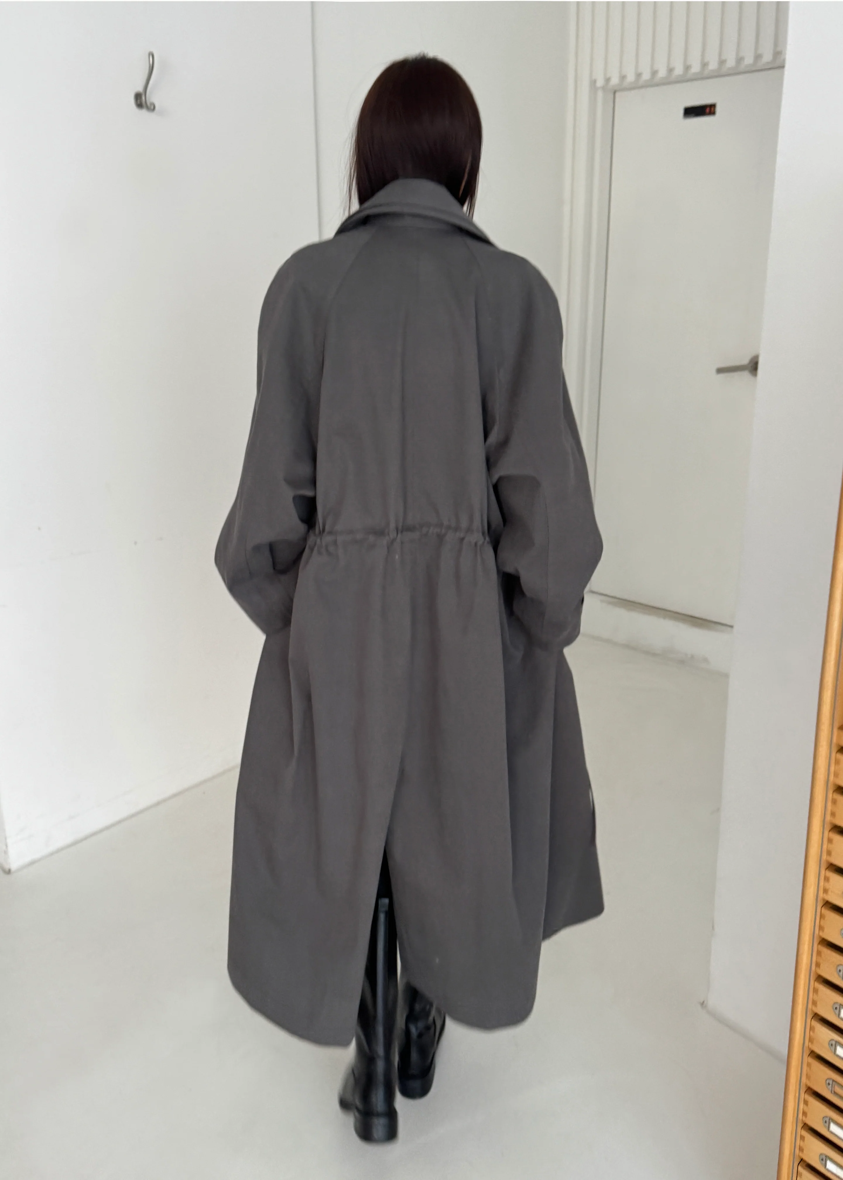 Elrod Drawstring Trench - Grey - Image 8