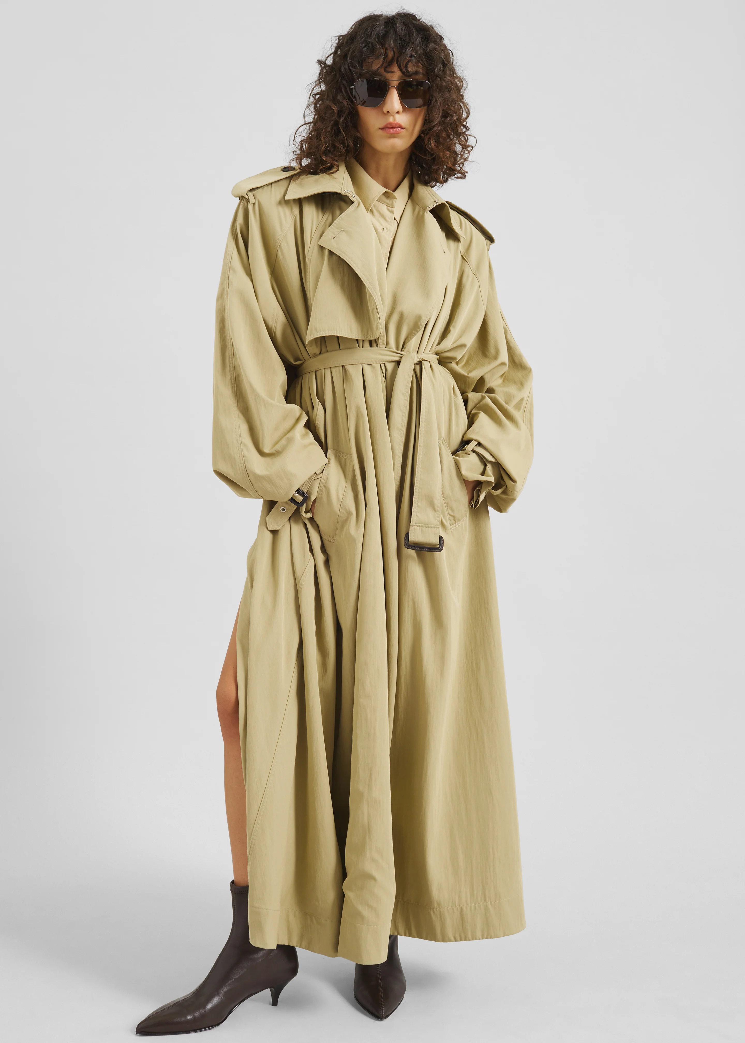 Elsdon Fluid Long Trench - Camel - Image 8