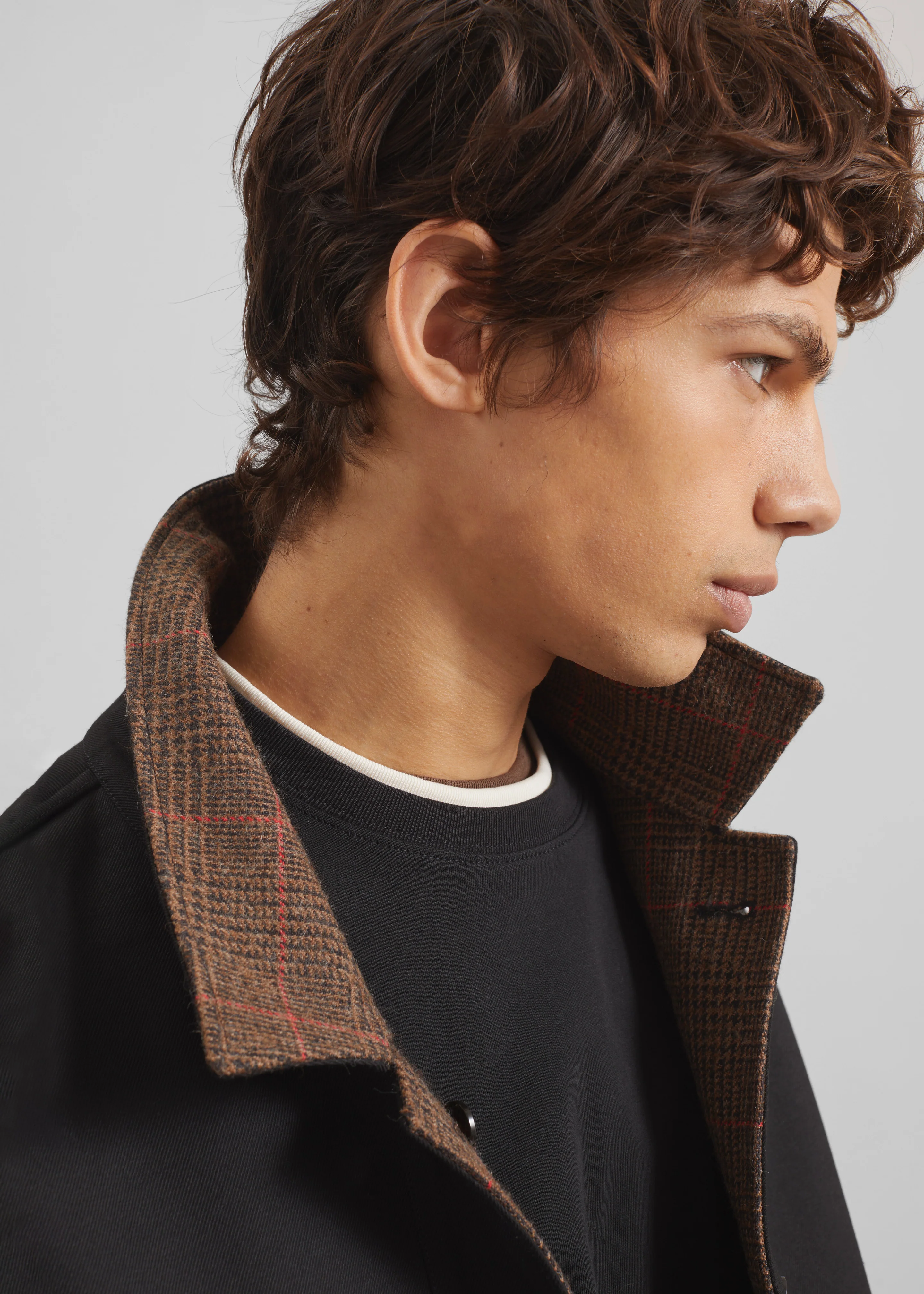 Elton Reversible Car Coat - Brown Glen Plaid - Image 12