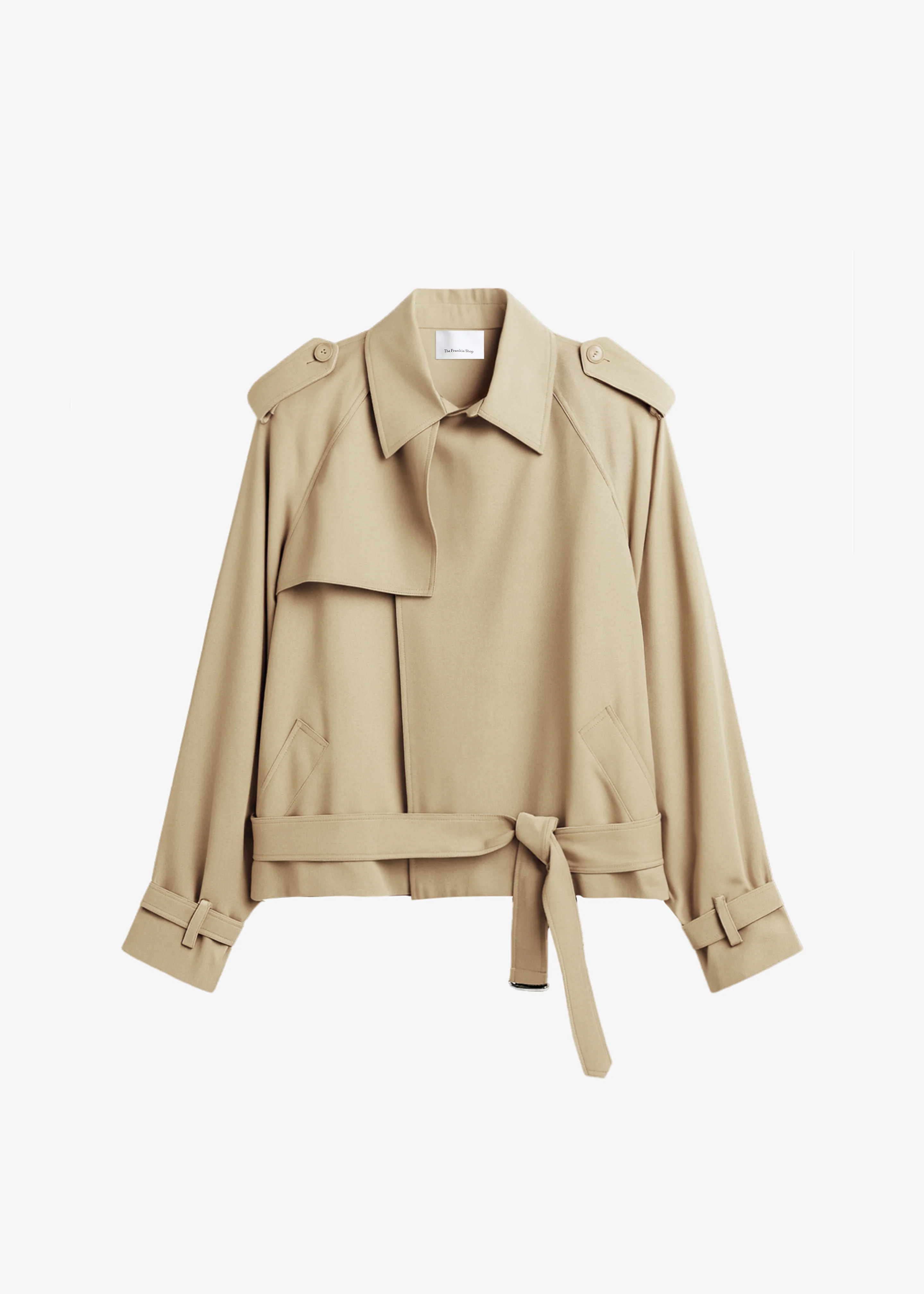Elva Fluid Short Trench - Beige - Image 10