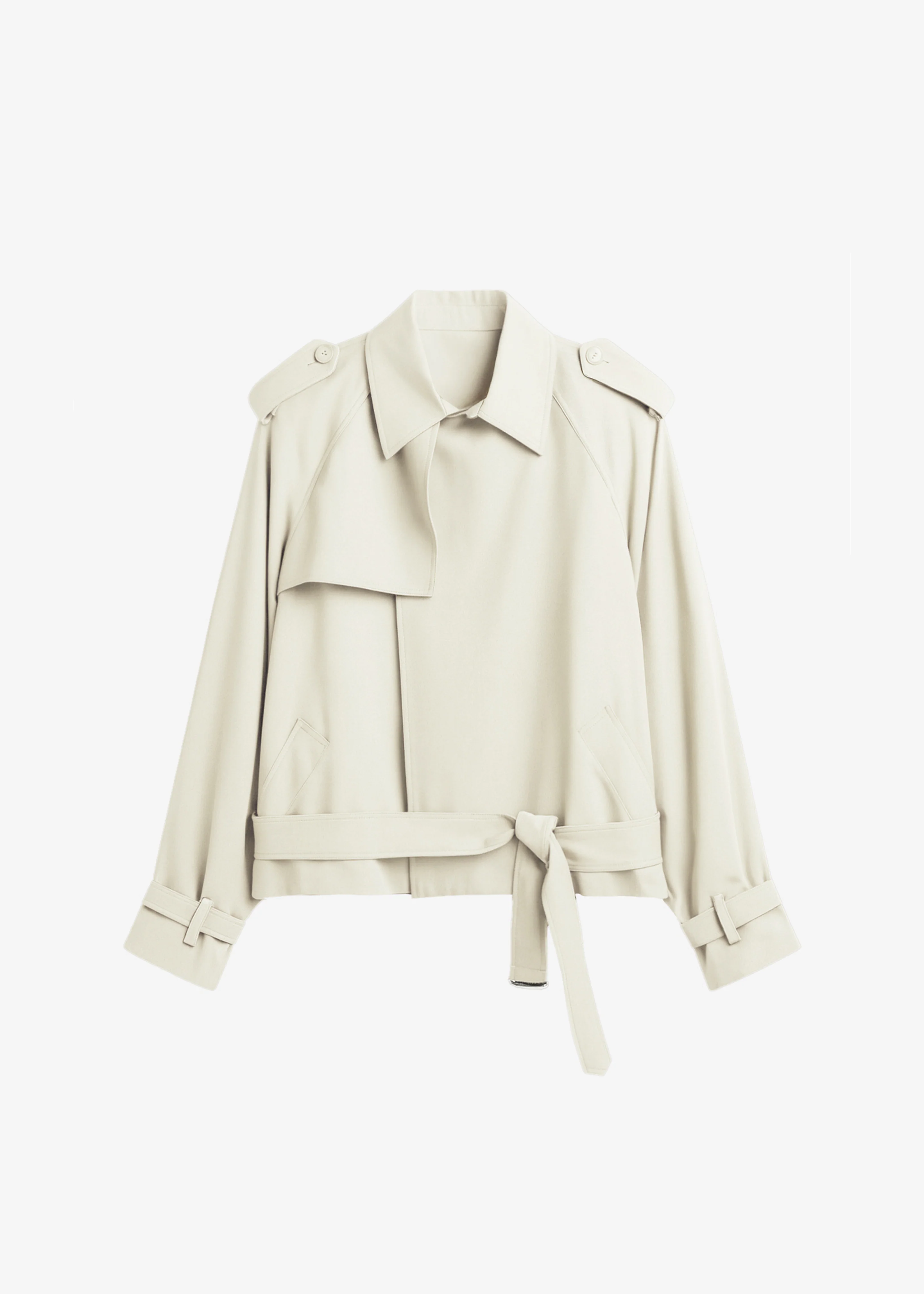 Elva Fluid Short Trench - Ivory - Image 10
