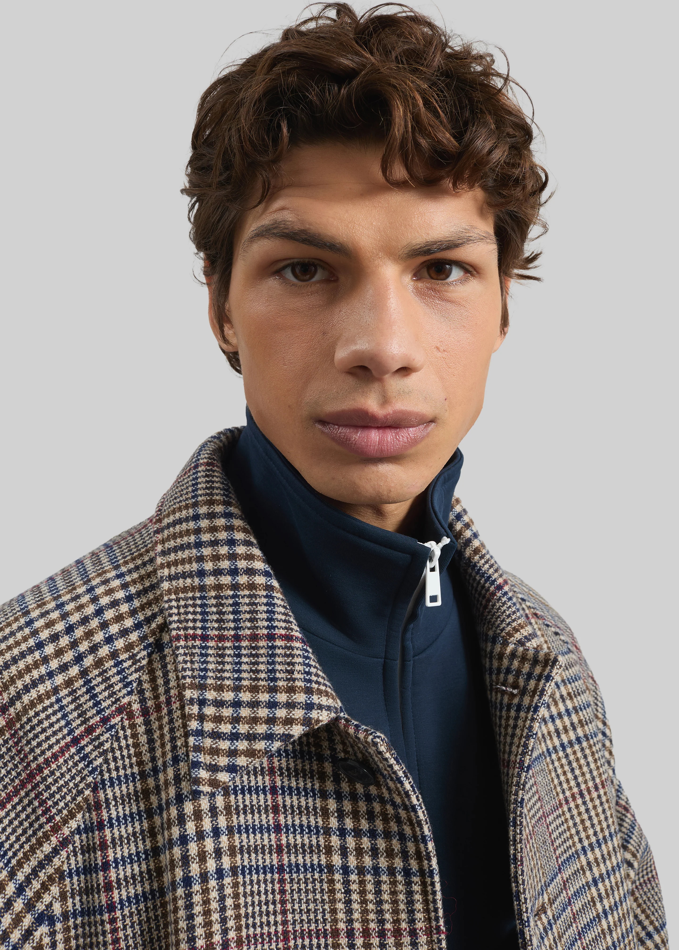 Emil Wool Trench - Beige Glen Plaid - Image 8