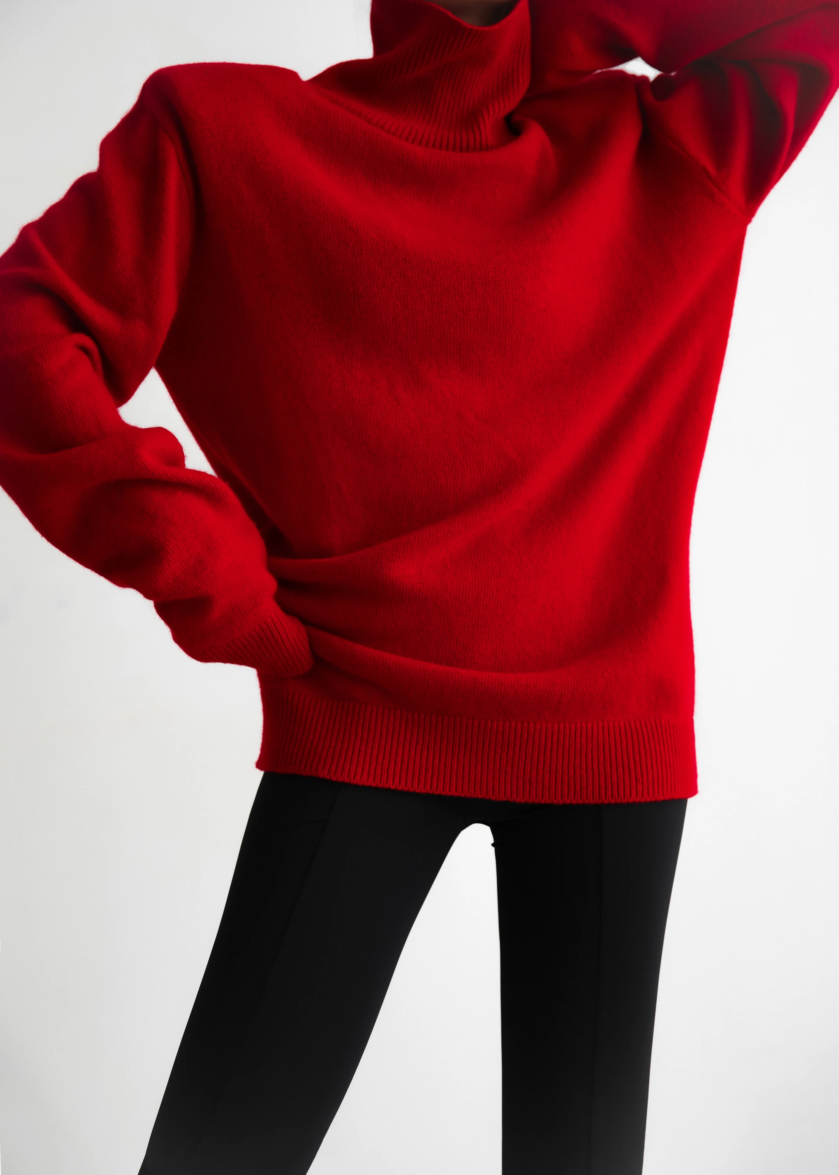 Emilia Mini Padded Sweater Dress - Red - Image 5