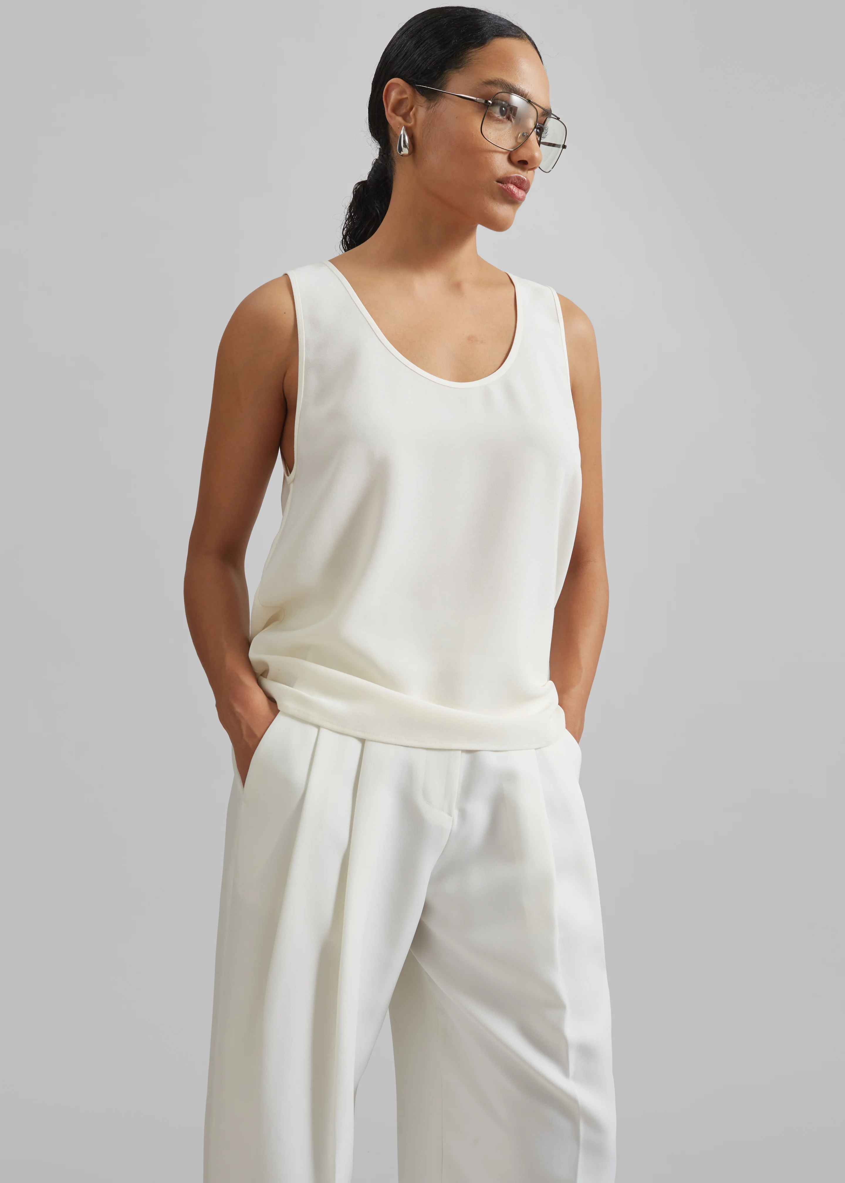 Esten Tank Top - Ivory - Image 4