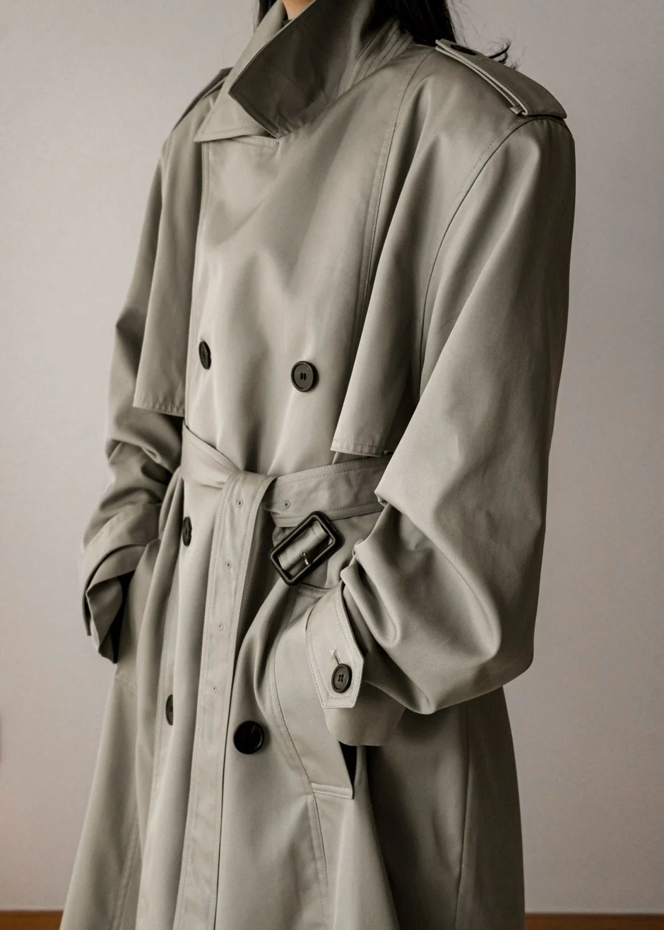 Eugene Trench Coat - Pale Khaki - Image 10