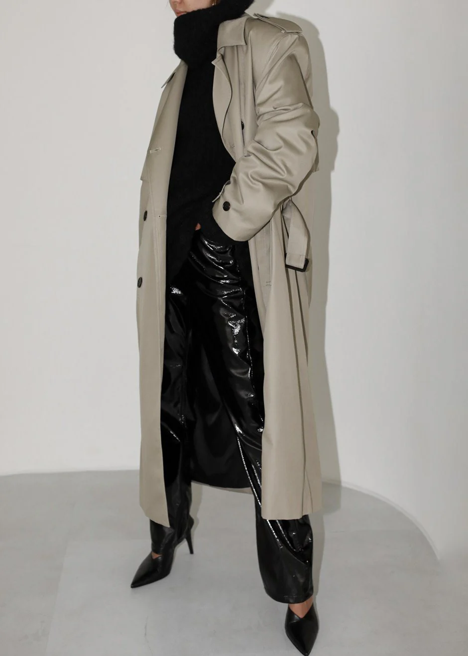 Eugene Trench Coat - Pale Khaki - Image 13