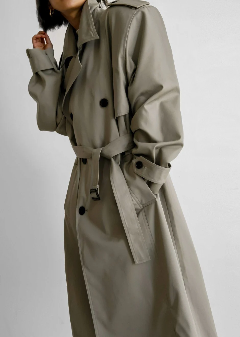 Eugene Trench Coat - Pale Khaki - Image 4