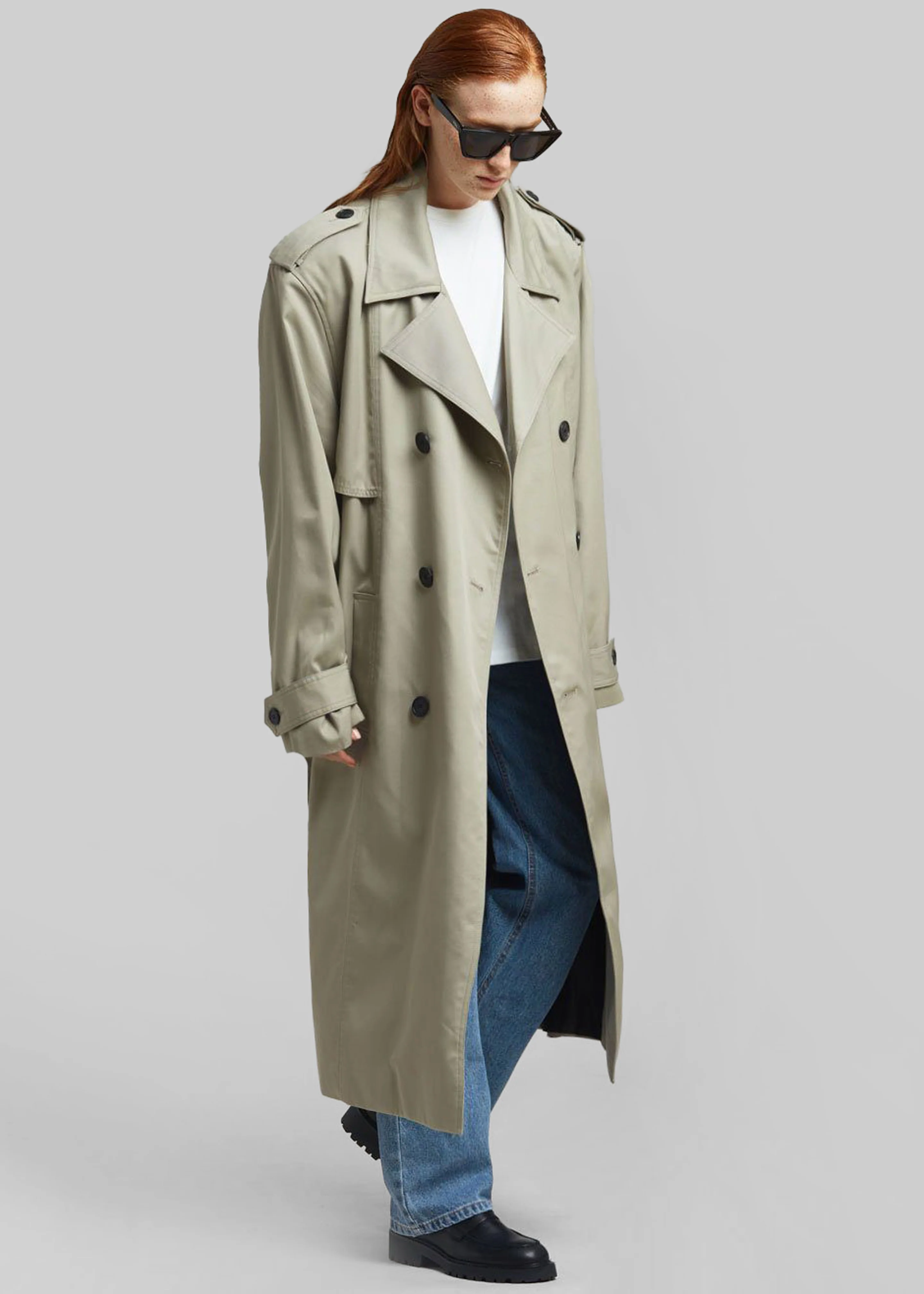 Eugene Trench Coat - Pale Khaki - Image 7