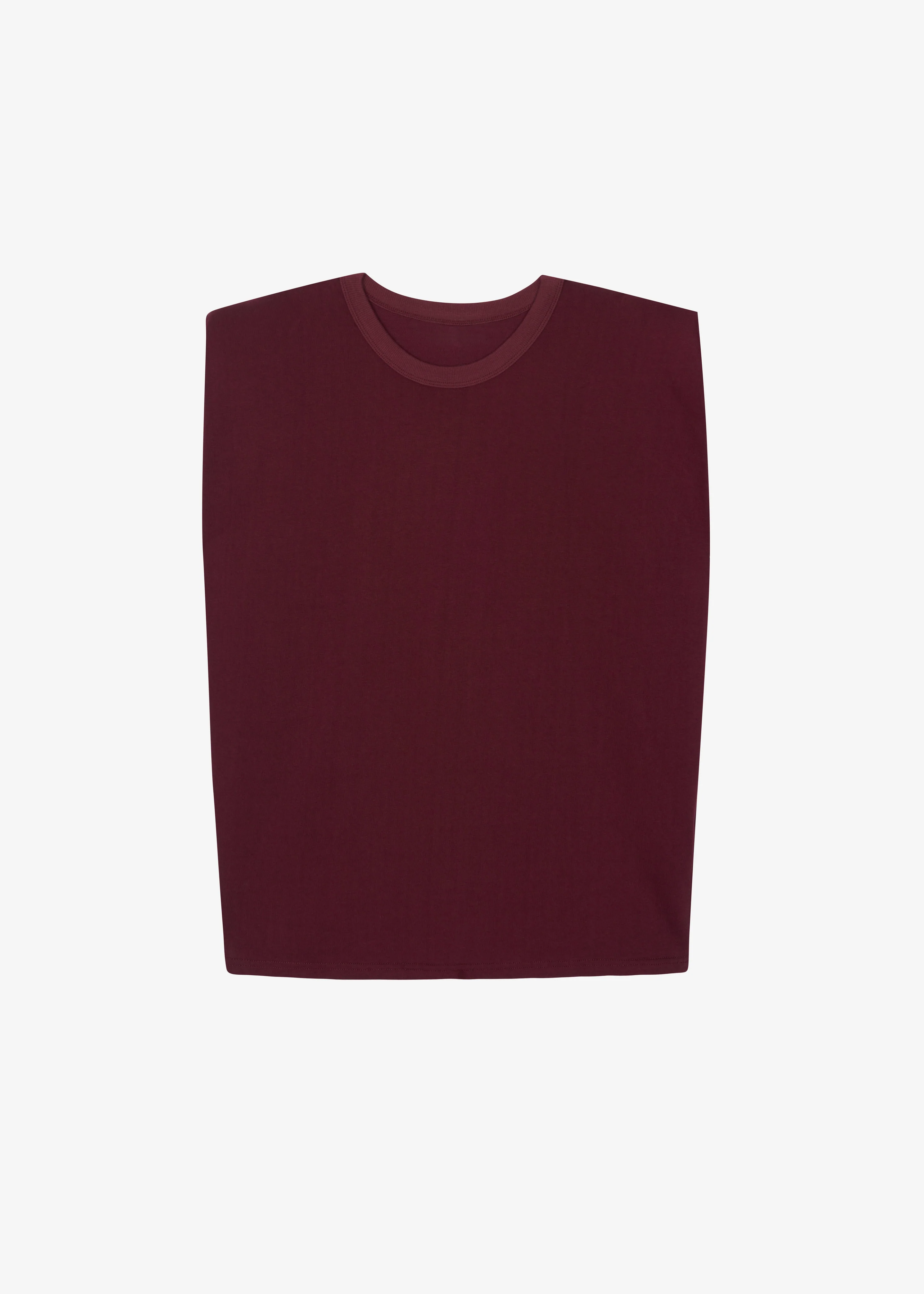 Eva Padded Shoulder Muscle T-Shirt - Burgundy - Image 5