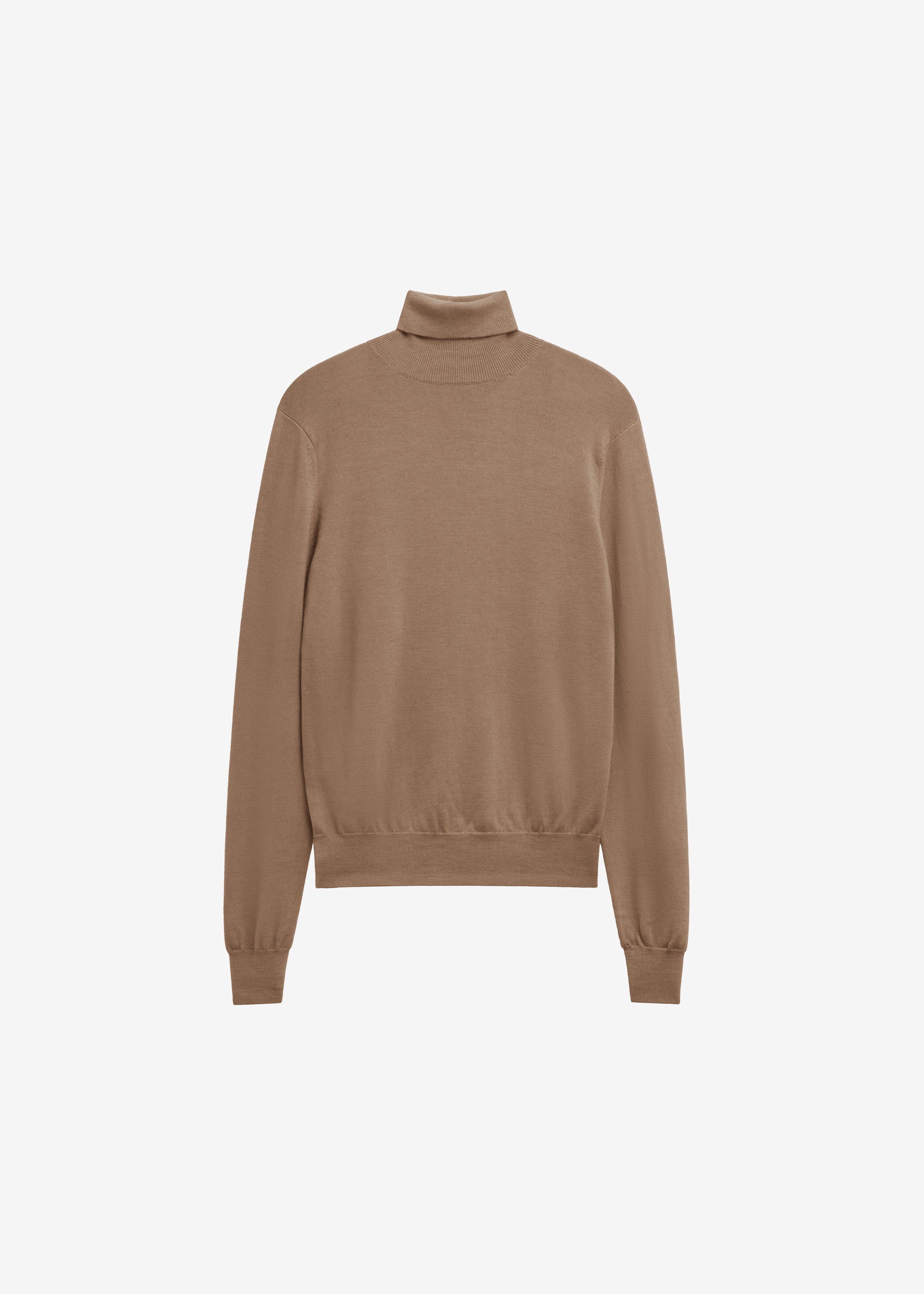 Eve Thin Turtleneck Sweater - Camel - Image 6