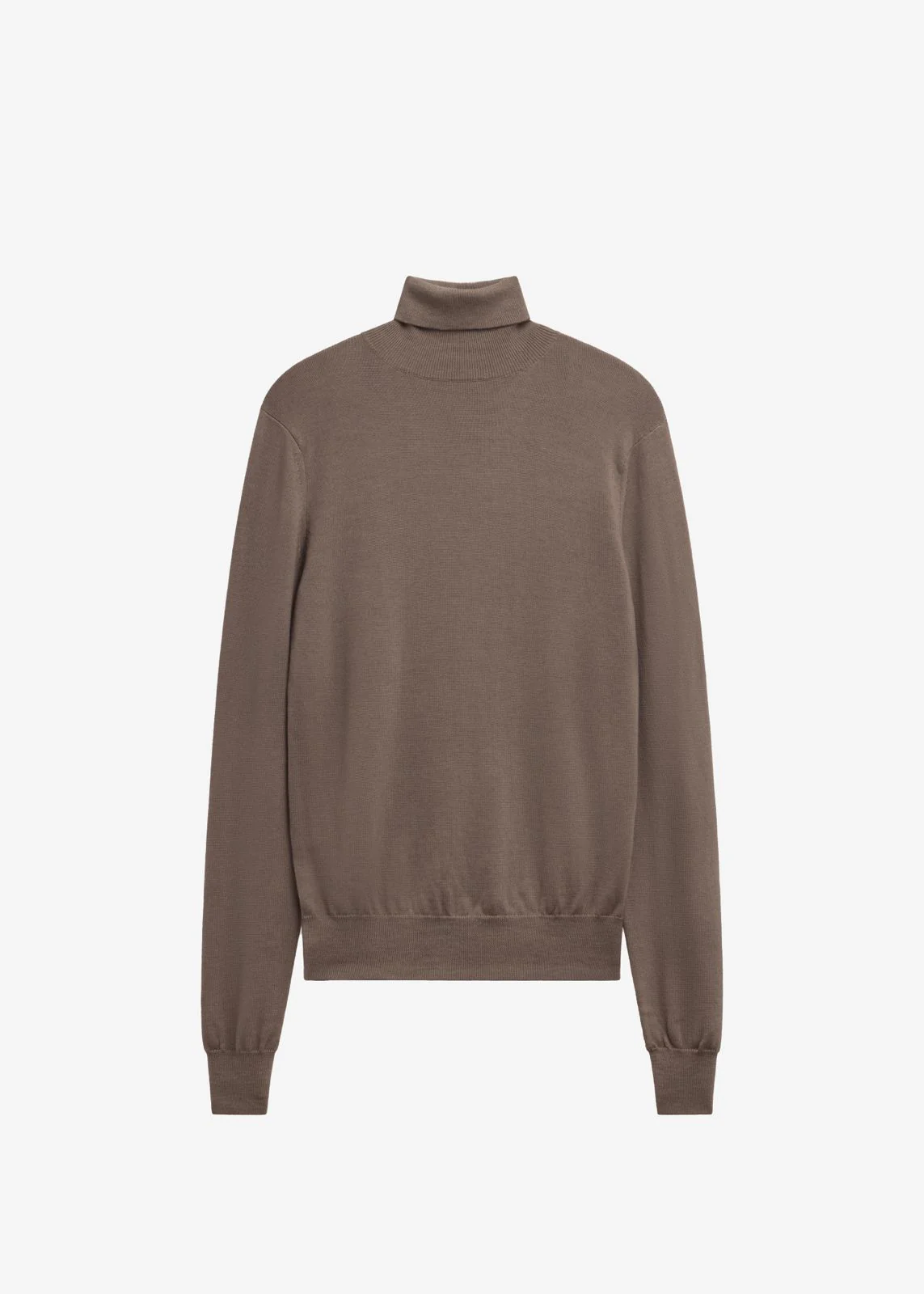 Eve Thin Turtleneck Sweater - Dark Taupe - Image 6