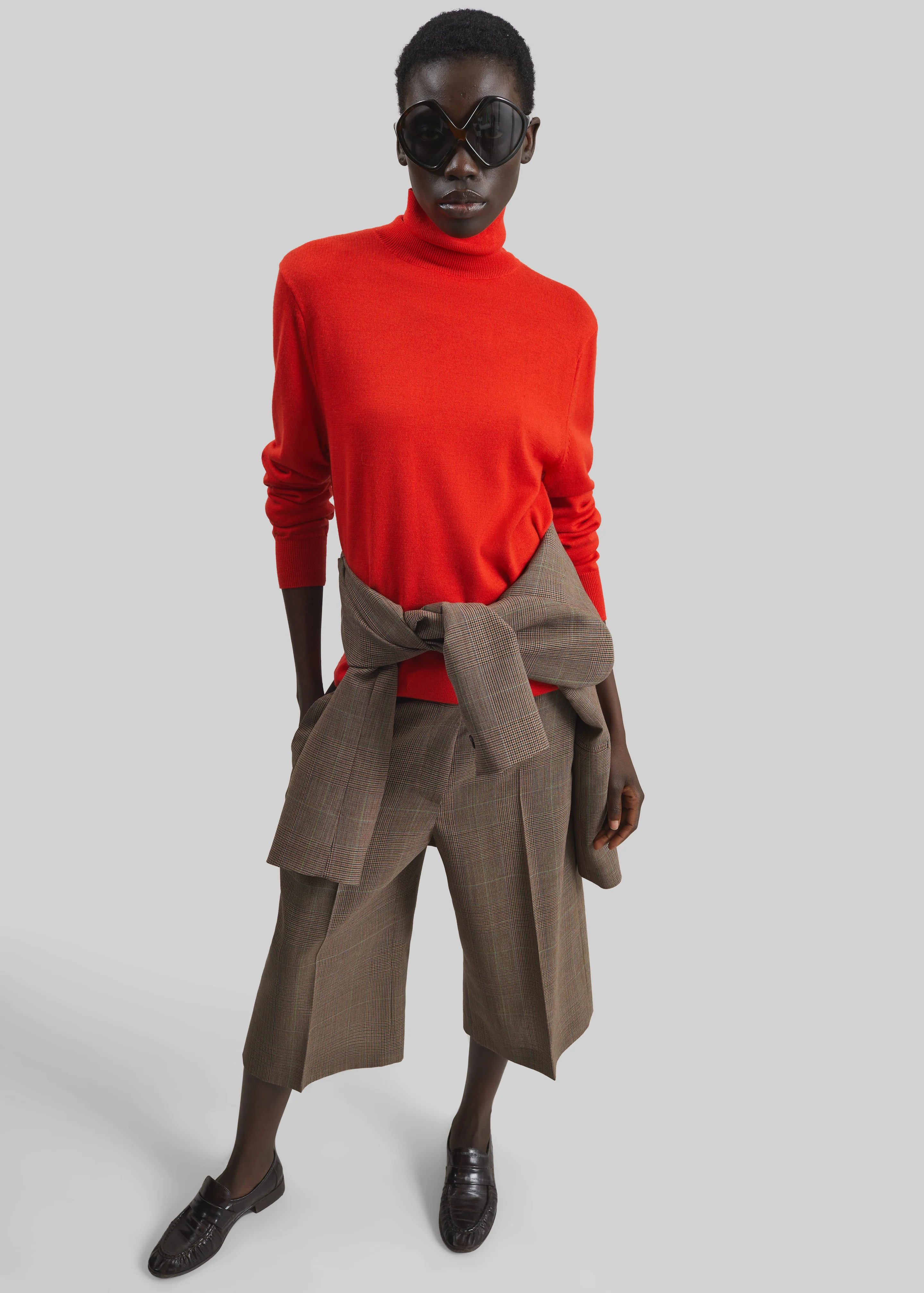 Eve Thin Turtleneck Sweater - Red - Image 2
