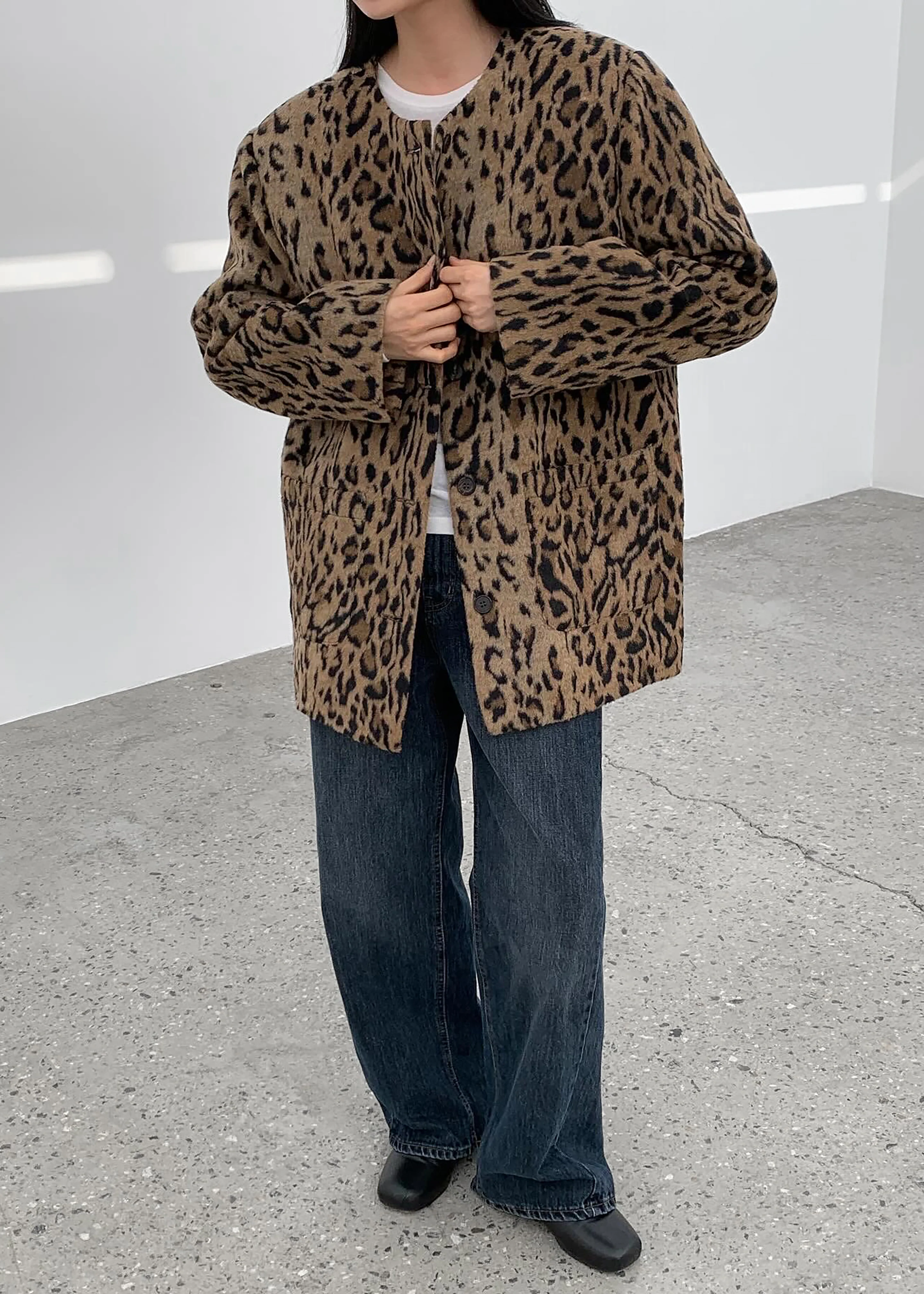 Evolene Boxy Jacket - Leopard Brown - Image 7