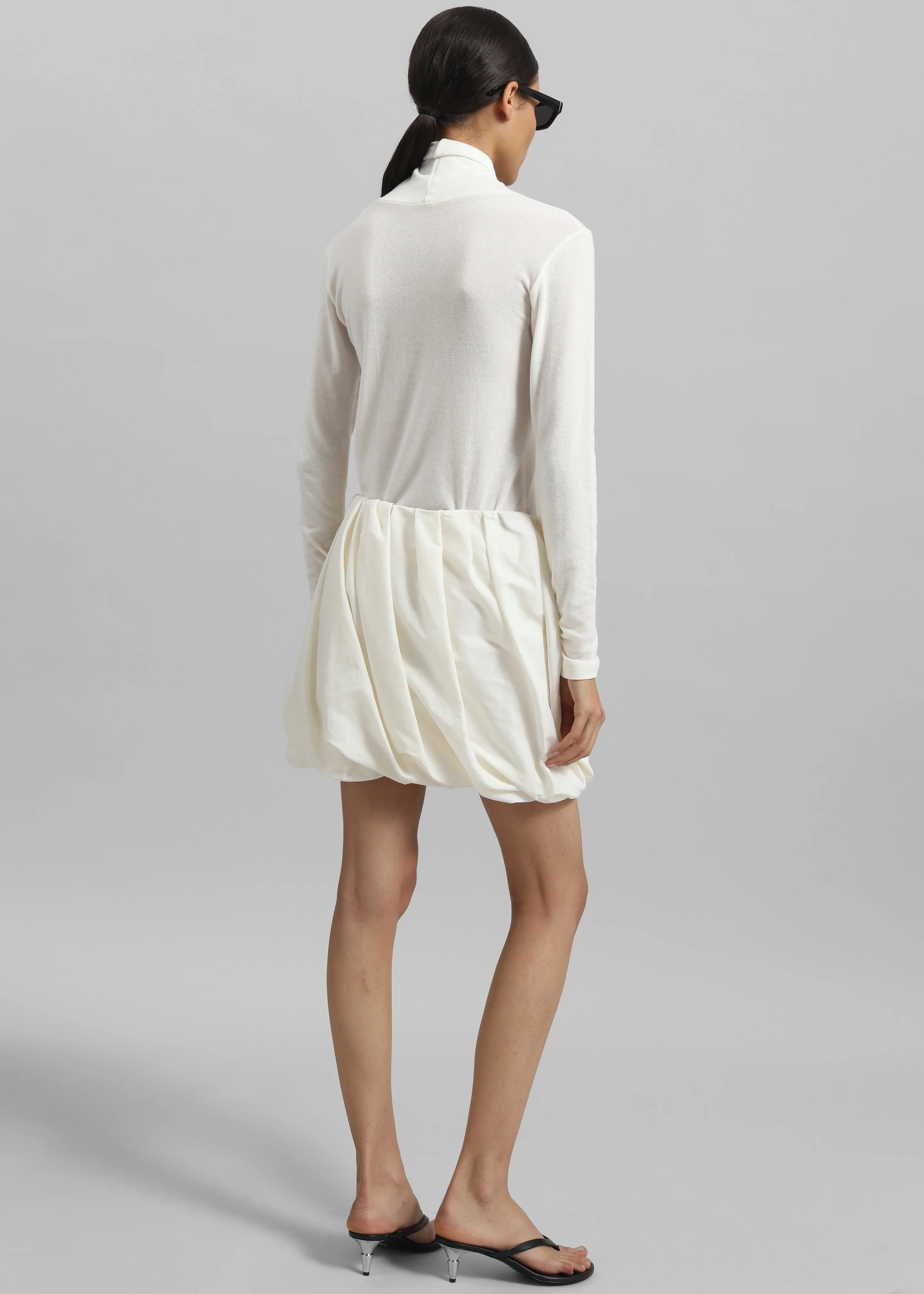 Evren Sheer Turtleneck - White - Image 7